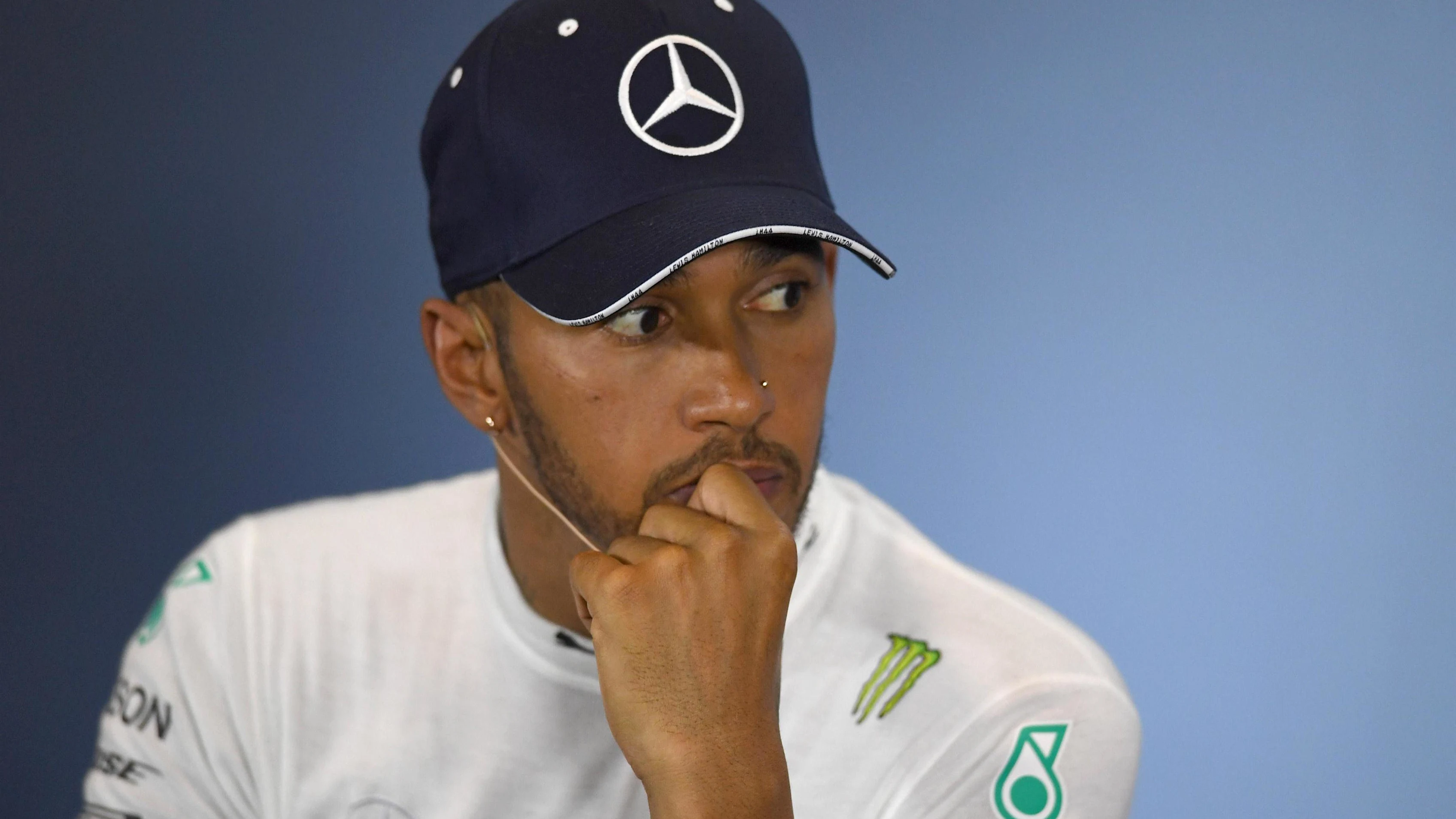 Lewis Hamilton (GBR) Mercedes-AMG F1 in Press Conference at Formula One World Championship, Rd10,