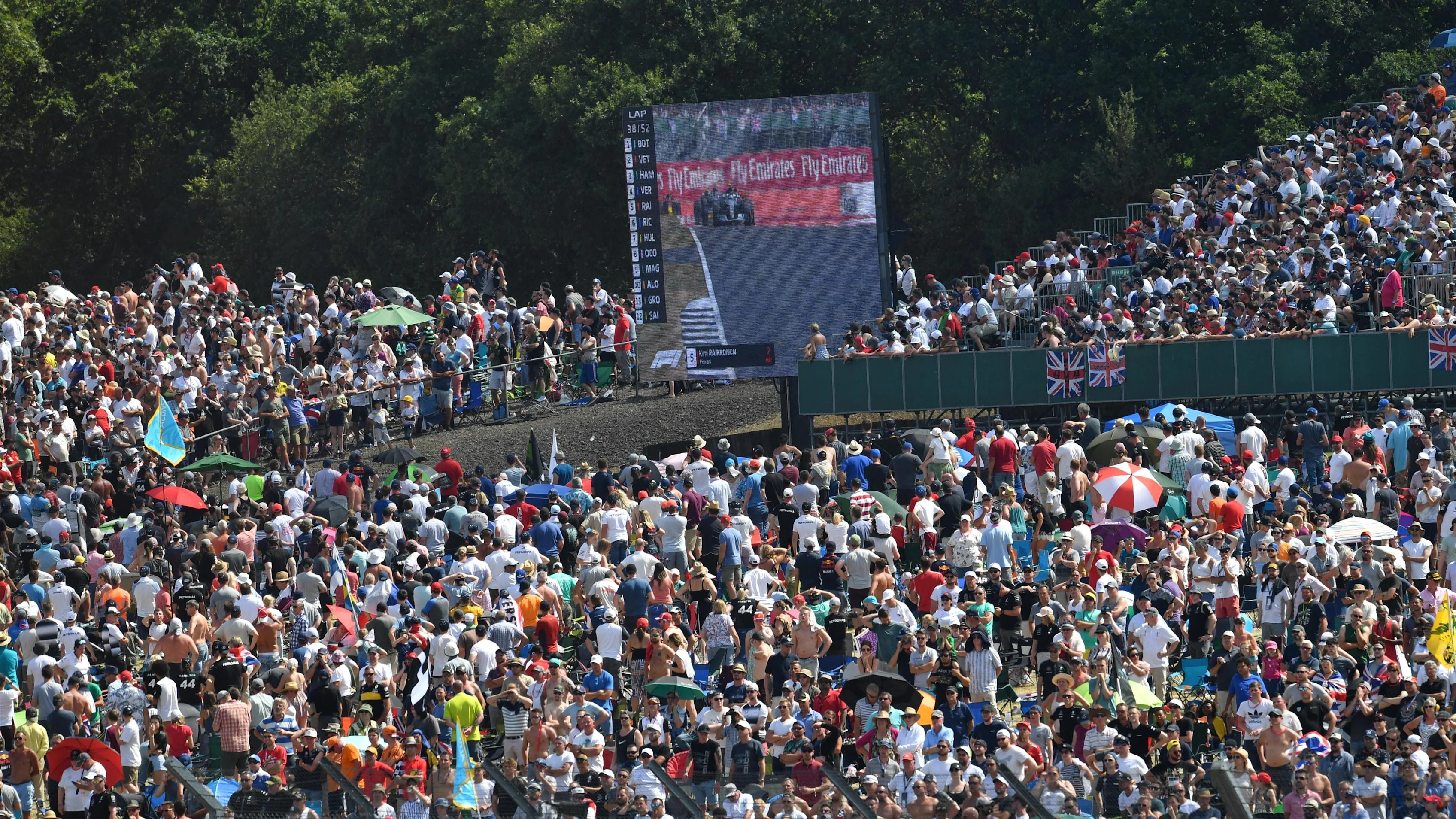 Fans at Formula One World Championship, Rd10, British Grand Prix, Race, Silverstone, England,