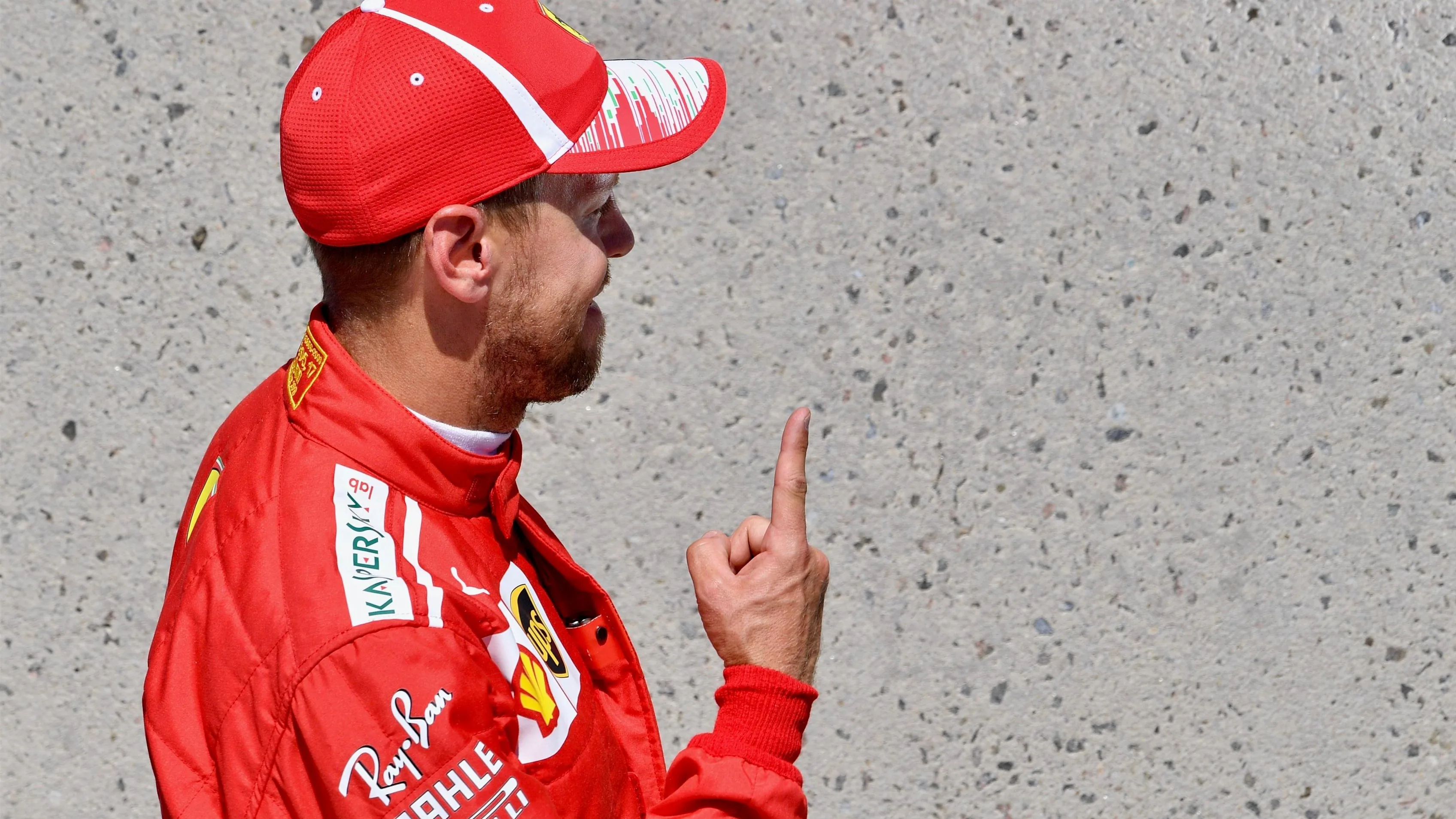Sebastian Vettel (GER) Ferrari celebrates in parc ferme at Formula One World Championship, Rd7, Canadian Grand Prix, Qualifying, Montreal, Canada, Saturday 9 June 2018. © Jerry Andre/Sutton Images