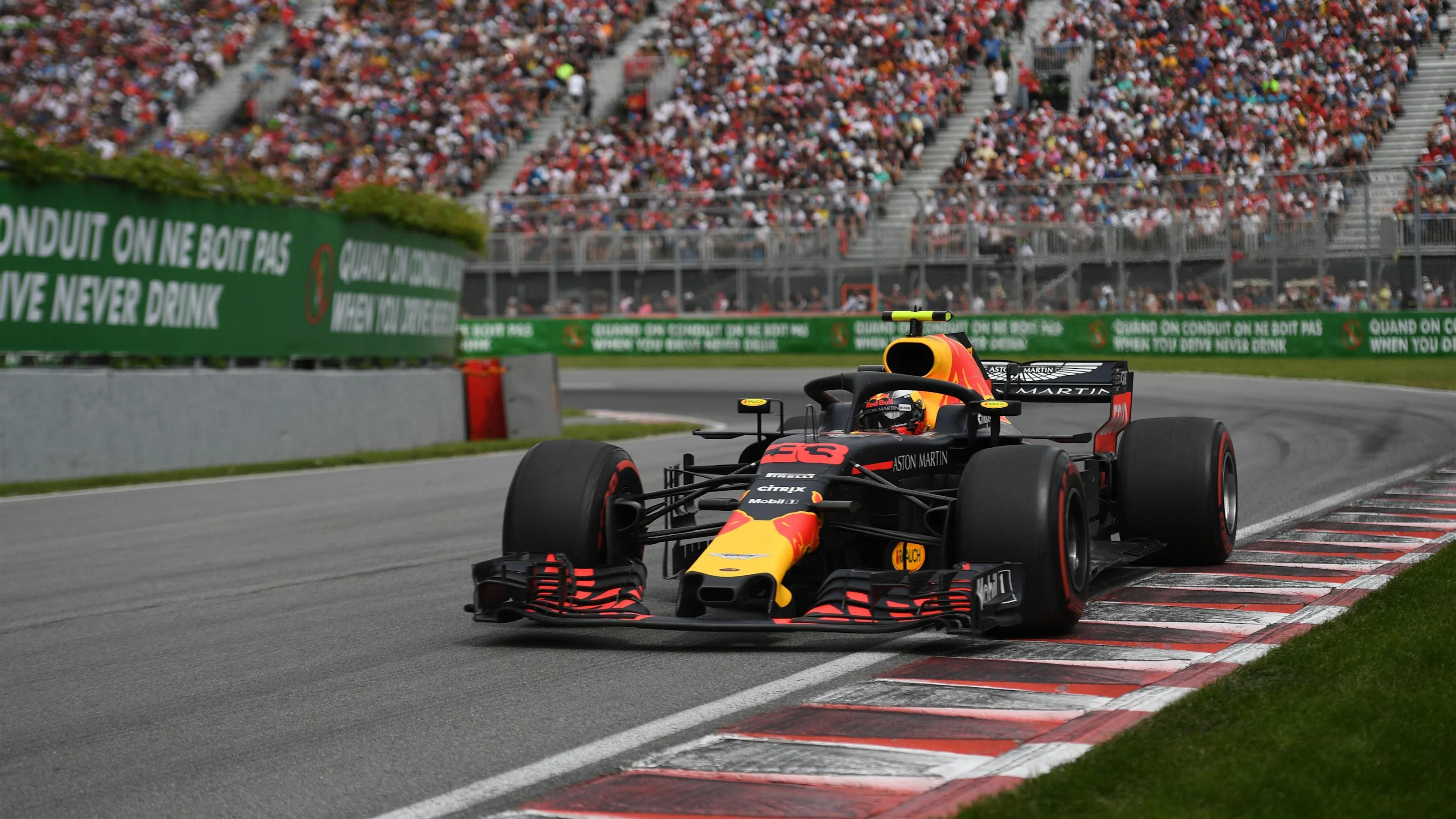 Max Verstappen (NED) Red Bull Racing RB14 at Formula One World Championship, Rd7, Canadian Grand