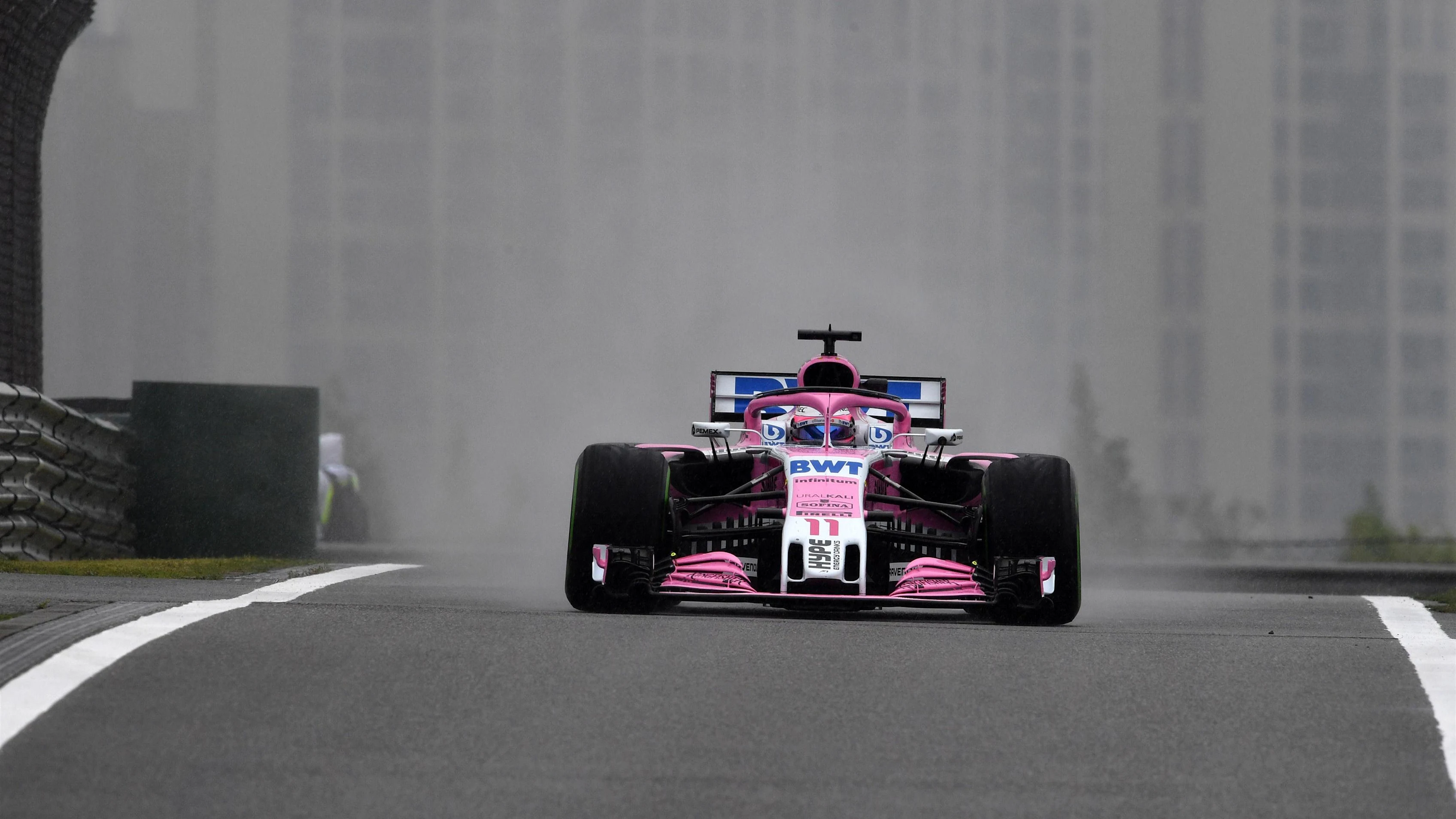 Sergio Perez (MEX) Force India VJM11 at Formula One World Championship, Rd3, Chinese Grand Prix, Practice, Shanghai, China, Friday 13 April 2018. © Jerry Andre/Sutton Images
