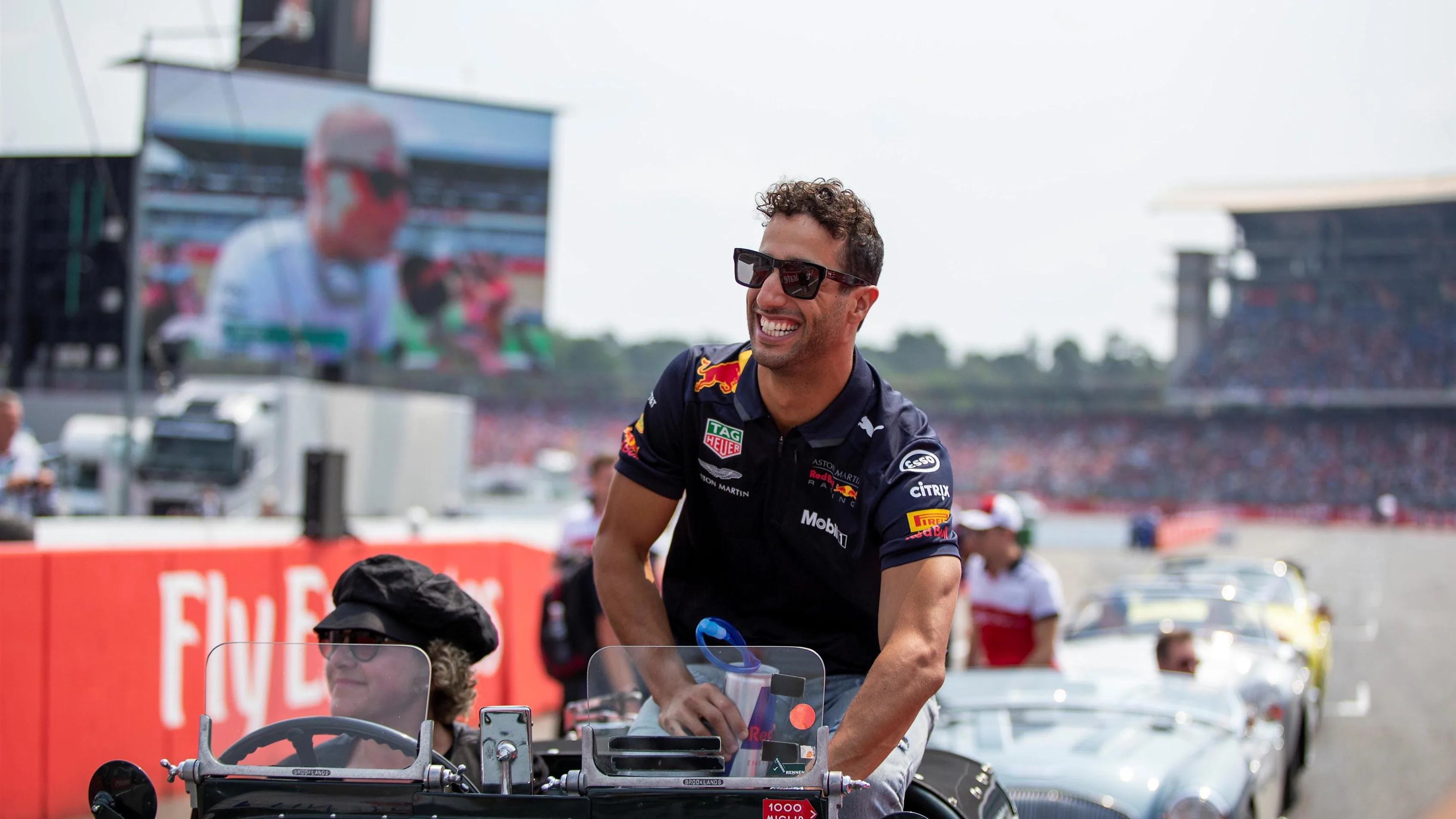 Daniel Ricciardo (AUS) Red Bull Racing on the drivers parade at Formula One World Championship,