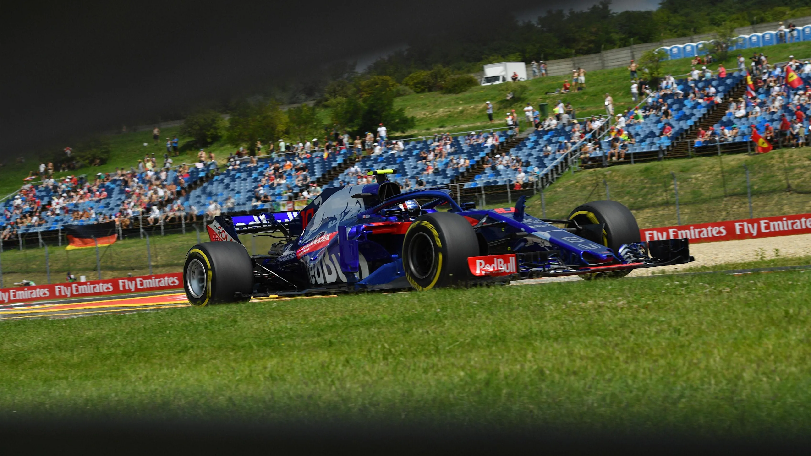 Pierre Gasly (FRA) Scuderia Toro Rosso STR13 at Formula One World Championship, Rd12, Hungarian Grand Prix, Practice, Hungaroring, Hungary, Friday 27 July 2018. © Jerry Andre/Sutton Images