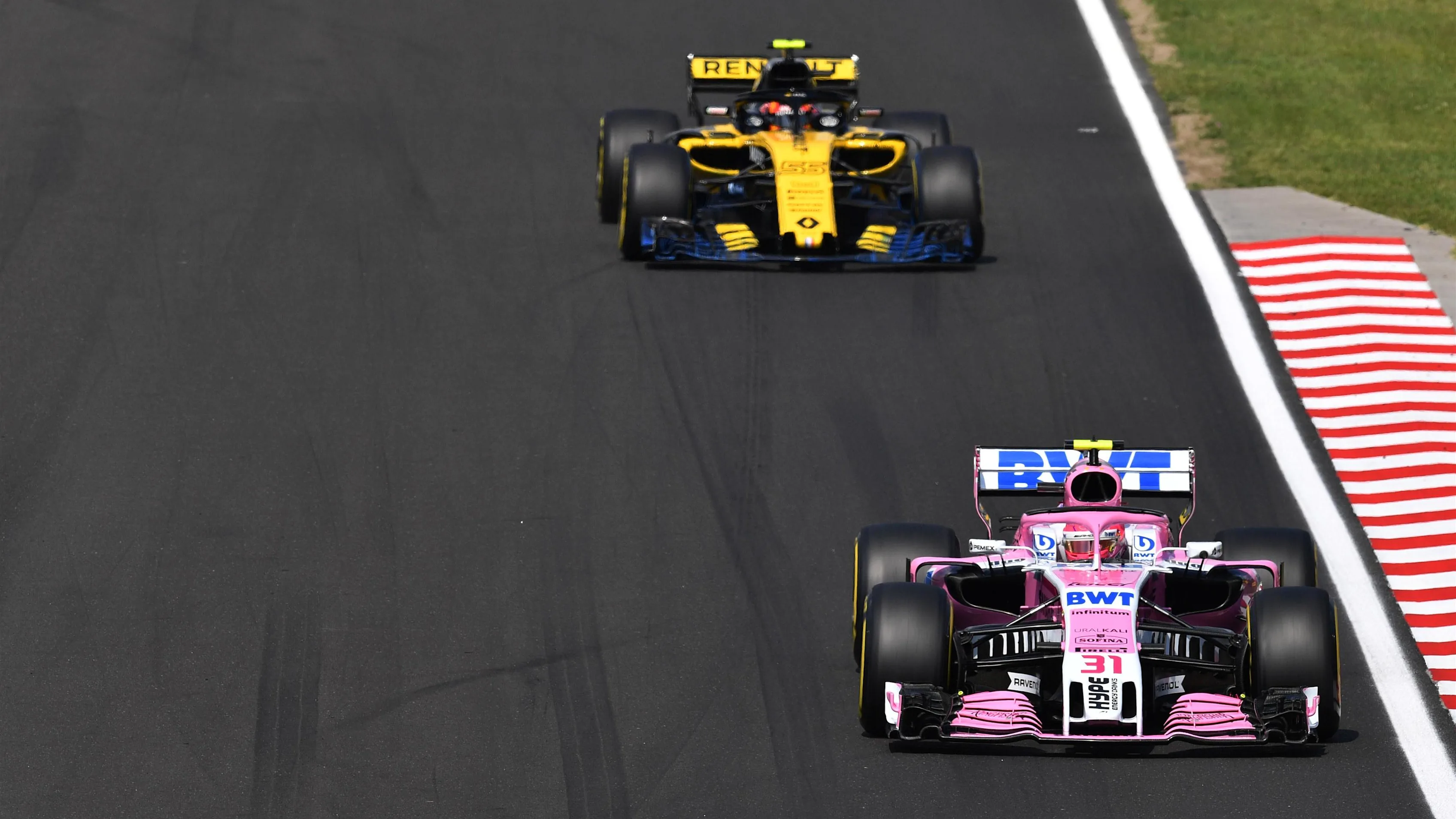 Esteban Ocon (FRA) Force India VJM11 at Formula One World Championship, Rd12, Hungarian Grand Prix,