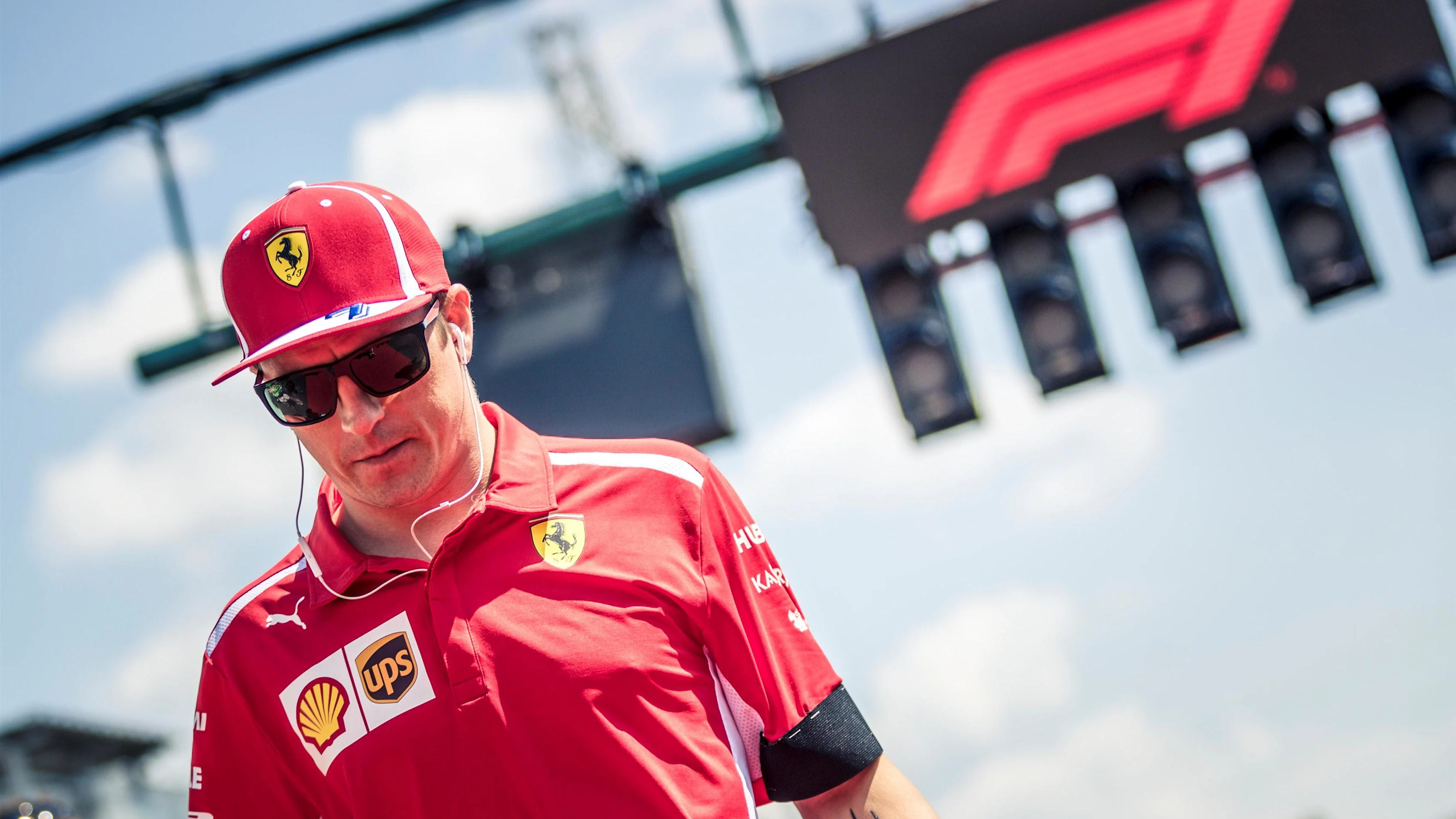 Kimi Raikkonen (FIN) Ferrari on the drivers parade at Formula One World Championship, Rd12,