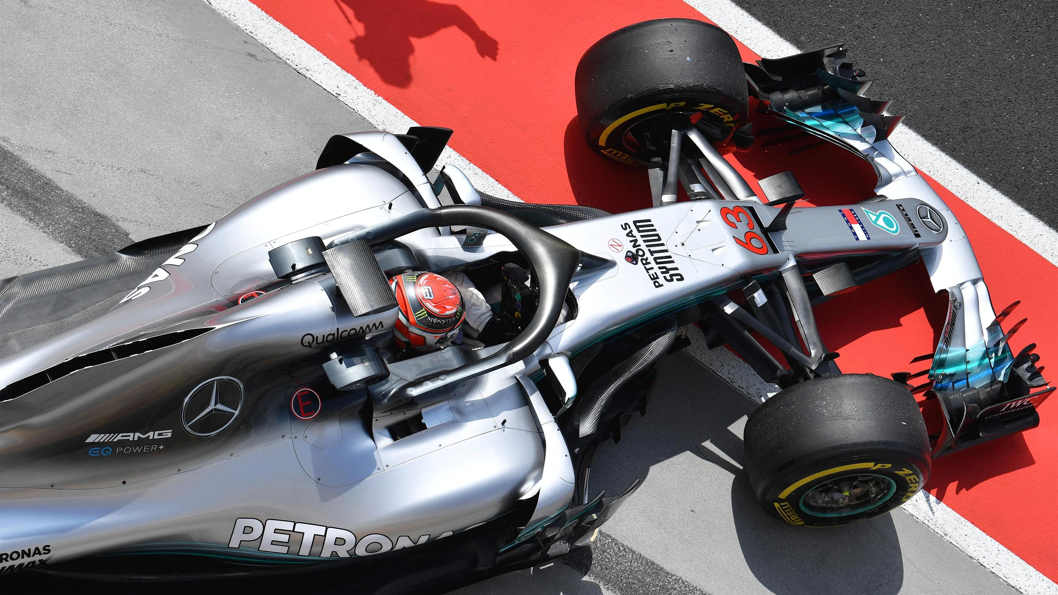 George Russell (GBR) Mercedes-AMG F1 W09 EQ Power+ at Formula One Testing, Day One, Hungaroring,
