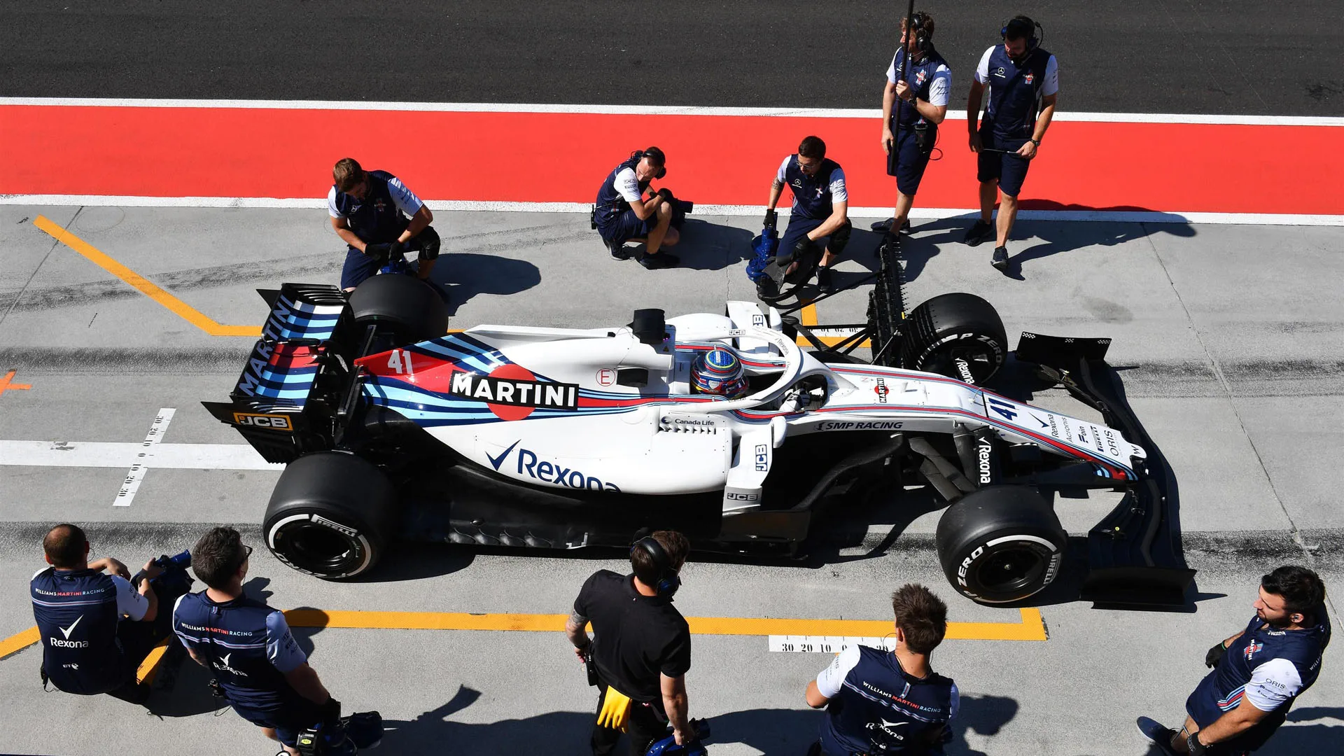 Oliver Rowland (GBR) Williams FW41 at Formula One Testing, Day One, Hungaroring, Hungary, Tuesday