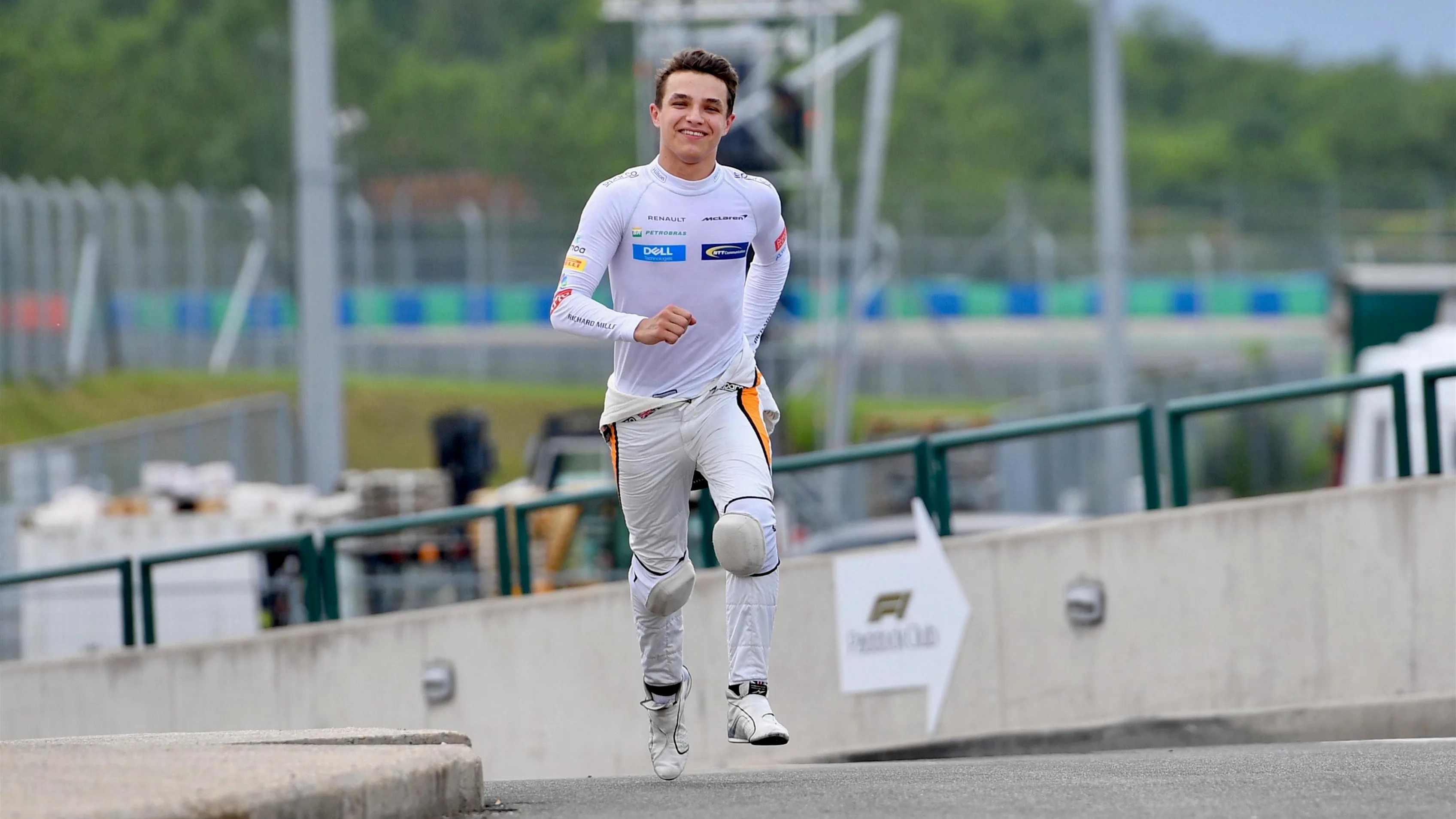 Lando Norris (GBR) McLaren runs at Formula One Testing, Day Two, Hungaroring, Hungary, Wednesday 1