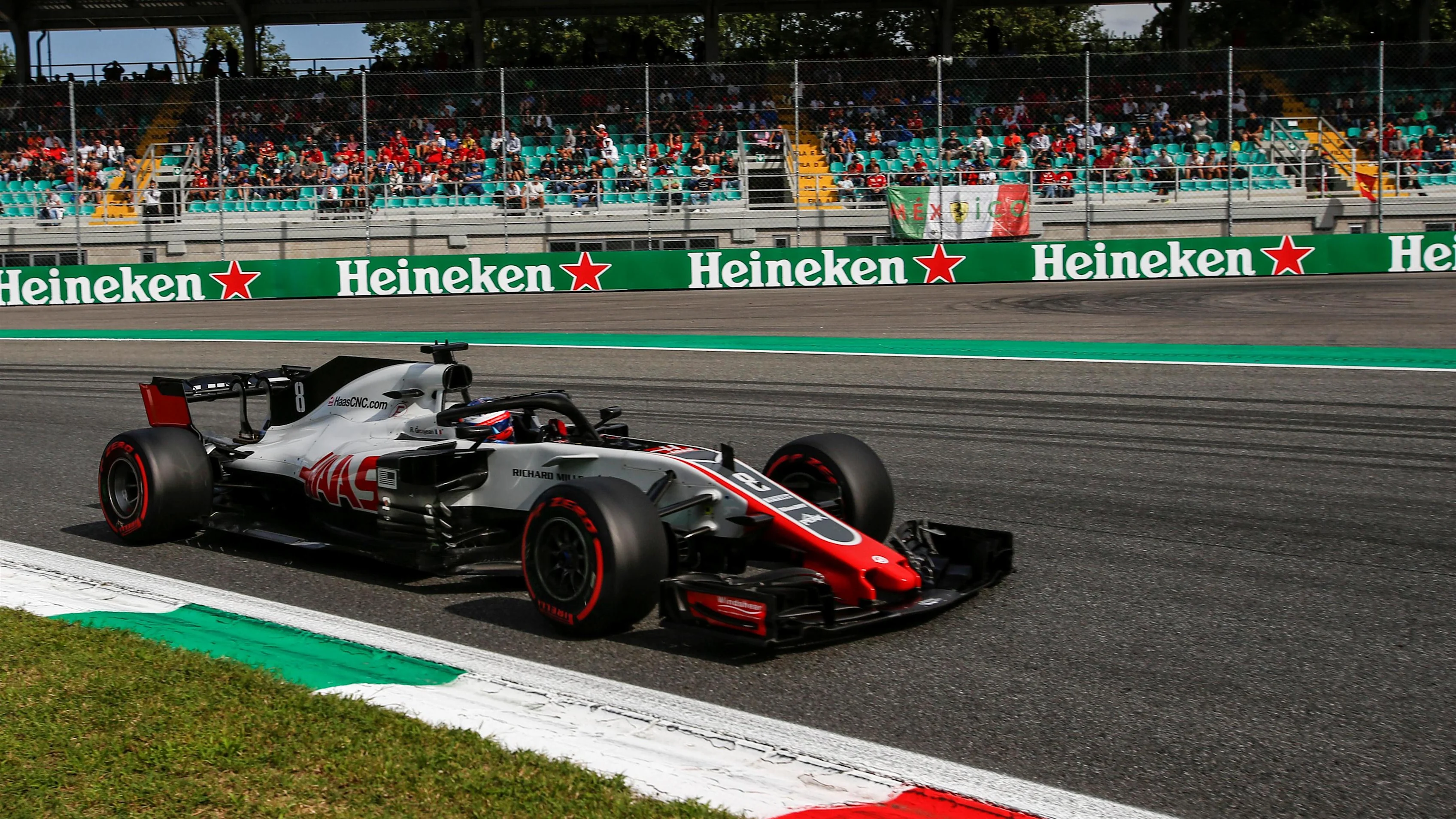 Romain Grosjean, Haas F1 Team VF-18 at Formula One World Championship, Rd14, Italian Grand Prix,