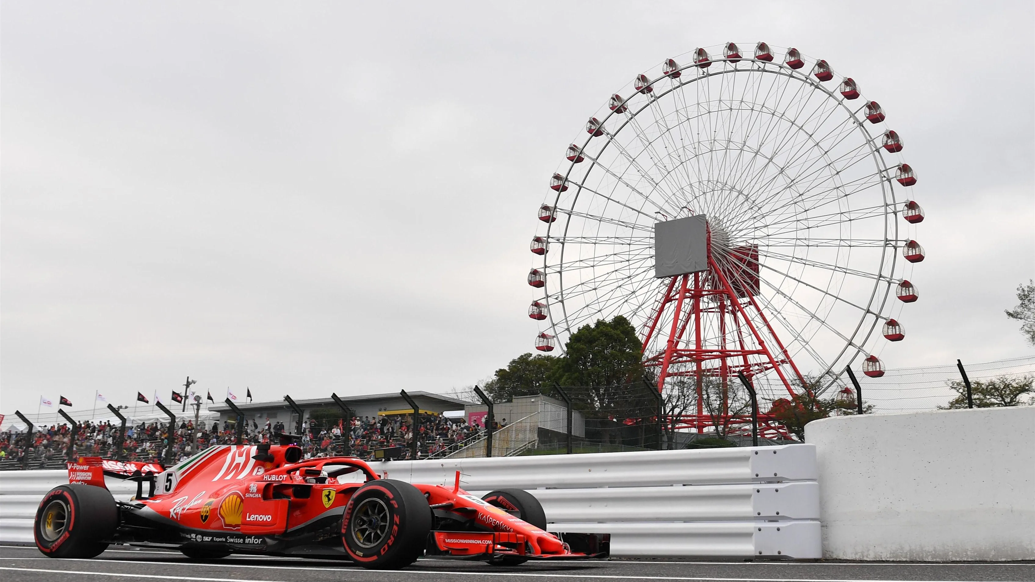 Sebastian Vettel, Ferrari SF71H at Formula One World Championship, Rd17, Japanese Grand Prix,