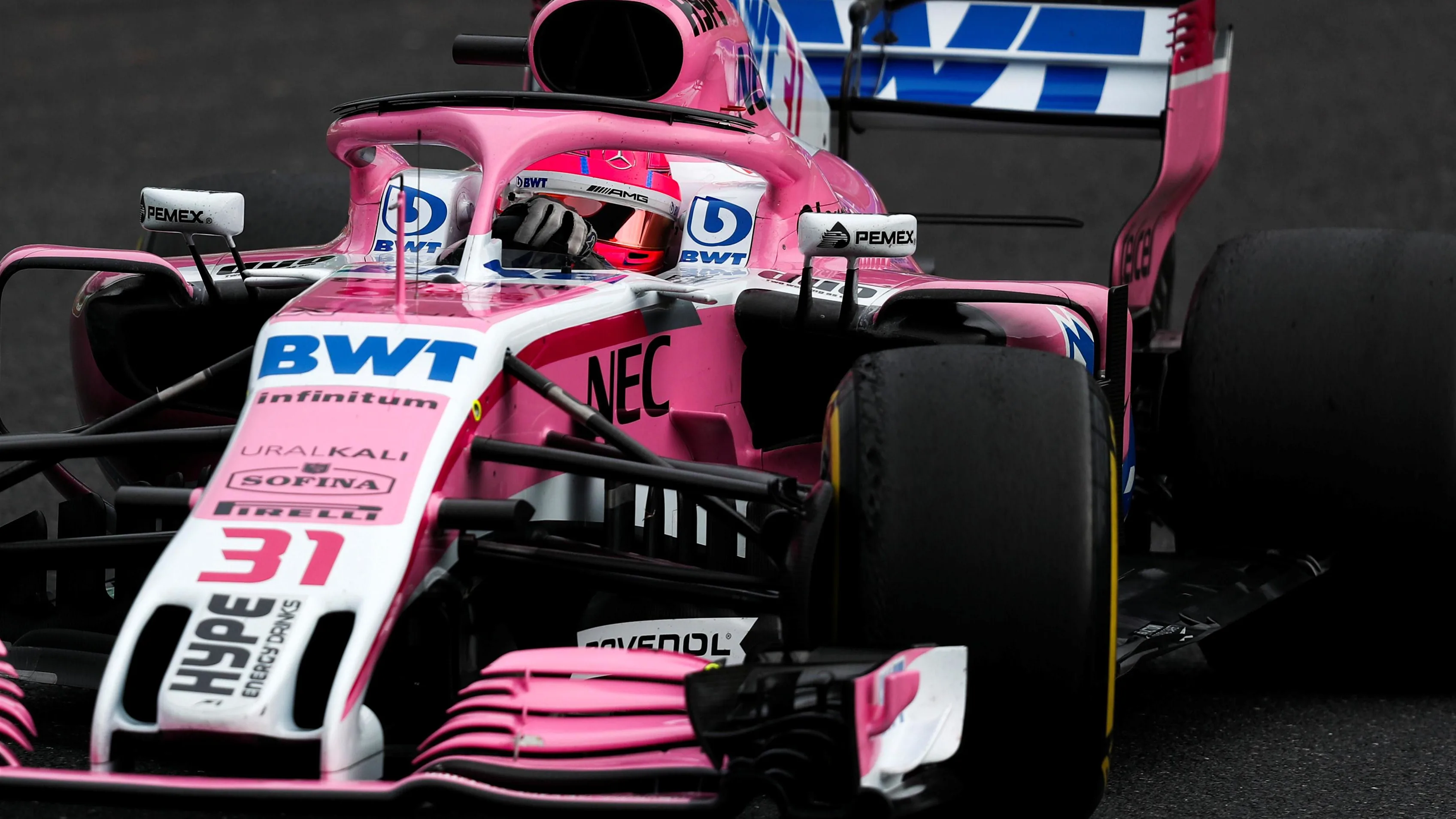 Esteban Ocon, Racing Point Force India VJM11 at Formula One World Championship, Rd17, Japanese