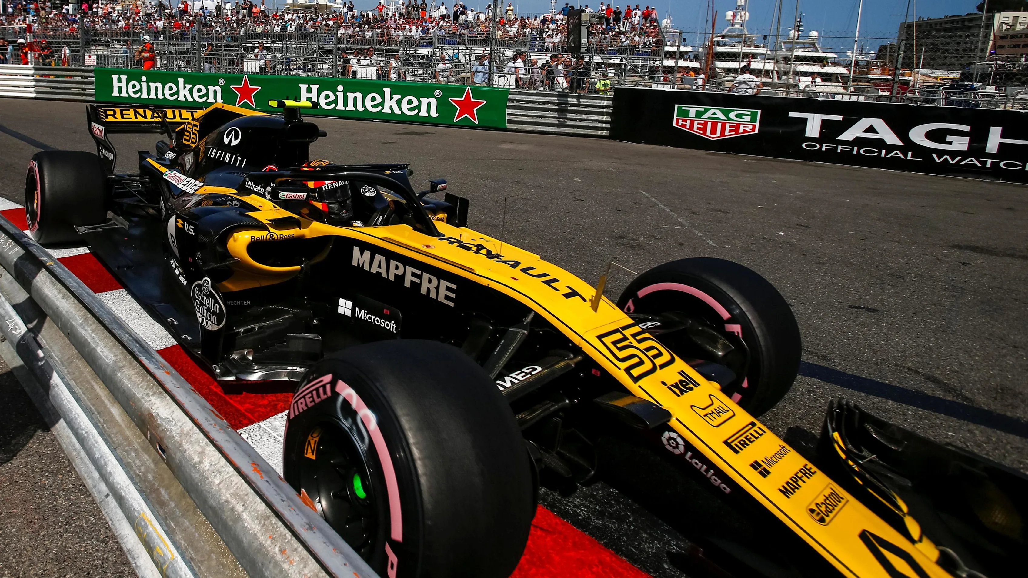 Carlos Sainz jr (ESP) Renault Sport F1 Team RS18 at Formula One World Championship, Rd6, Monaco