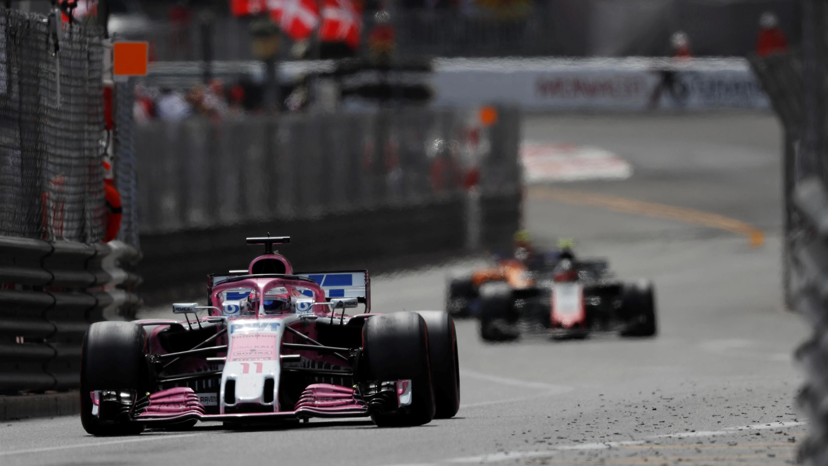 Sergio Perez (MEX) Force India VJM11 at Formula One World Championship, Rd6, Monaco Grand Prix, Race, Monte-Carlo, Monaco, Sunday 27 May 2018. © Manuel Goria/Sutton Images
