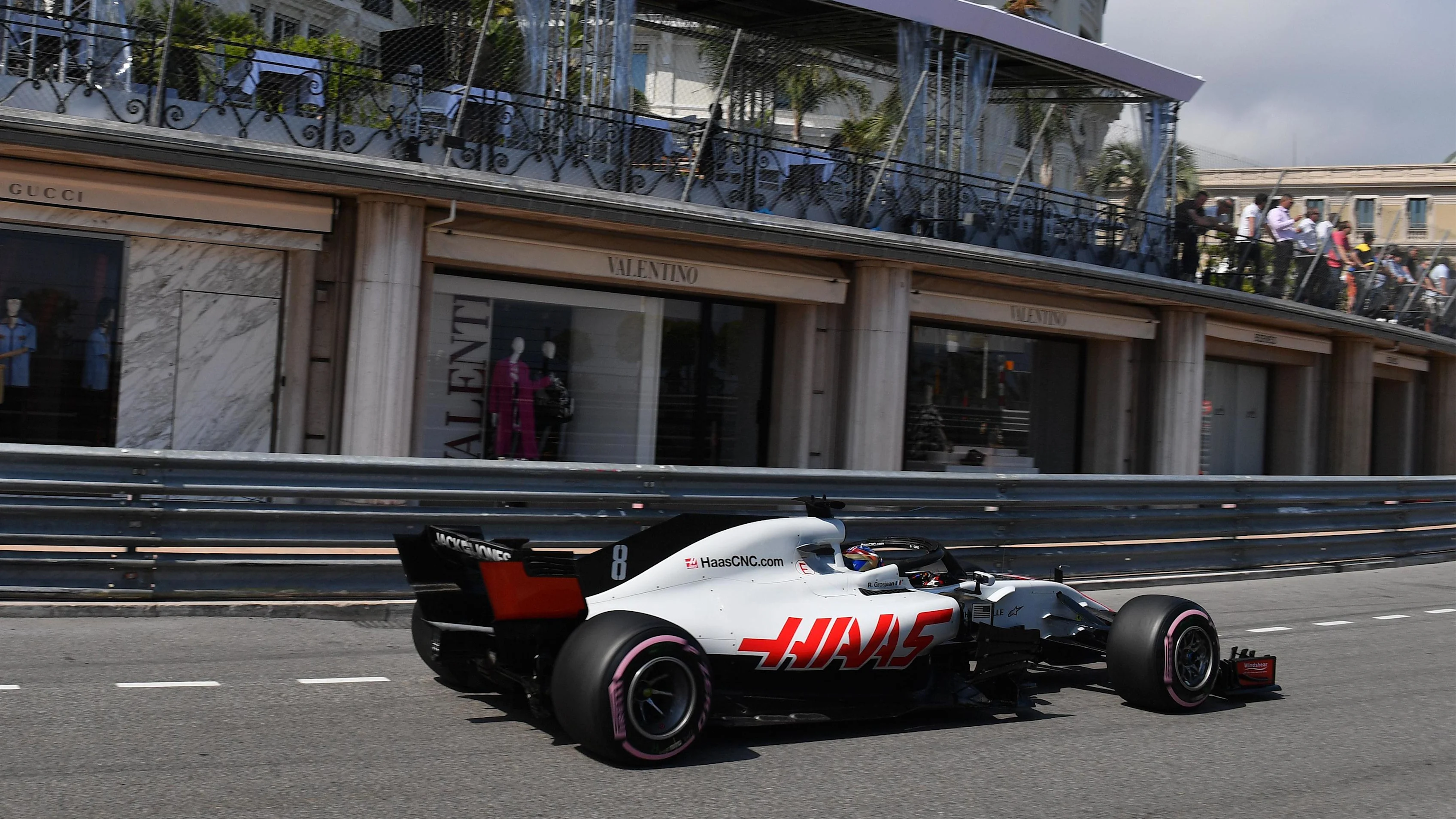 Romain Grosjean (FRA) Haas VF-18 at Formula One World Championship, Rd6, Monaco Grand Prix, Practice, Monte-Carlo, Monaco, Thursday 24 May 2018. © Mark Sutton/Sutton Images