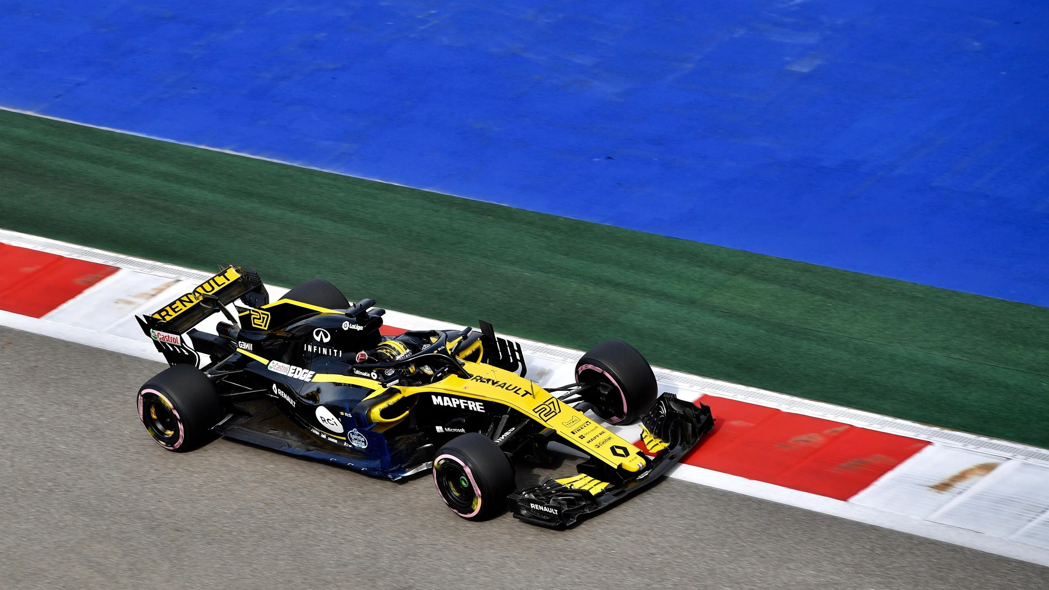 Nico Hulkenberg, Renault Sport F1 Team R.S. 18 at Formula One World Championship, Rd16, Russian Grand Prix, Practice, Sochi Autodrom, Sochi, Krasnodar Krai, Russia, Friday 28 September 2018.