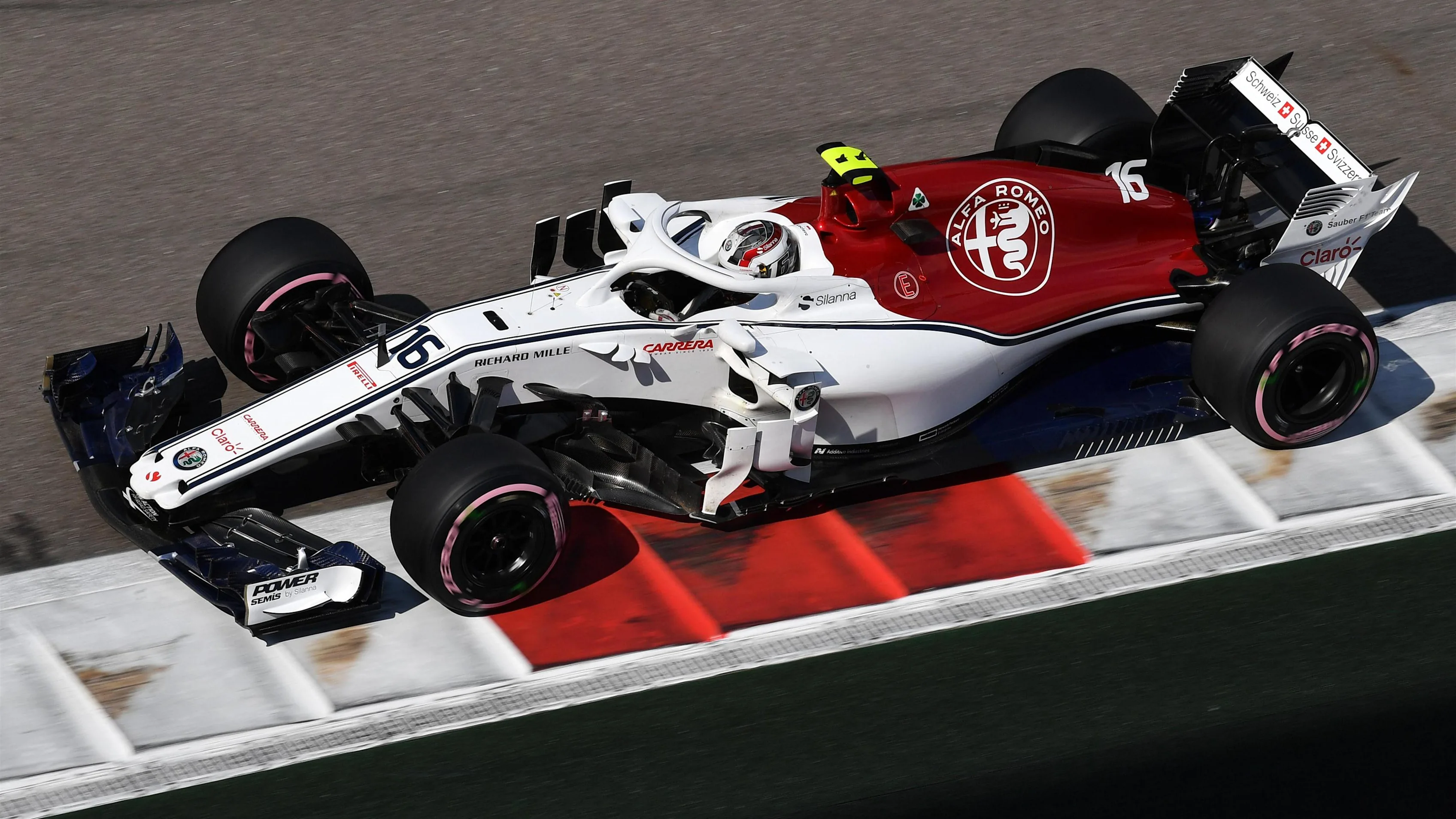 Charles Leclerc, Alfa Romeo Sauber C37 at Formula One World Championship, Rd16, Russian Grand Prix,