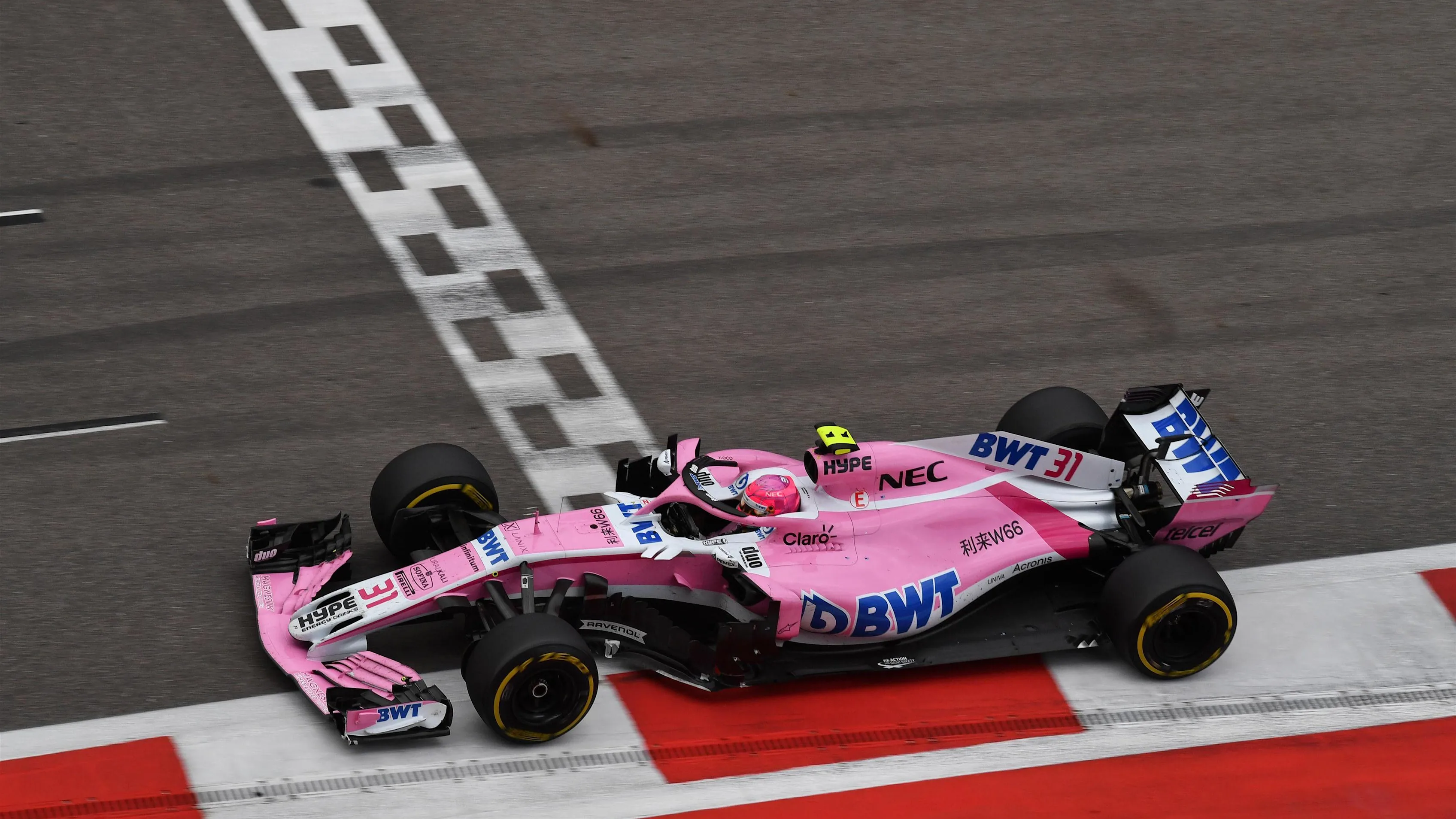 Esteban Ocon, Racing Point Force India VJM11 at Formula One World Championship, Rd16, Russian Grand