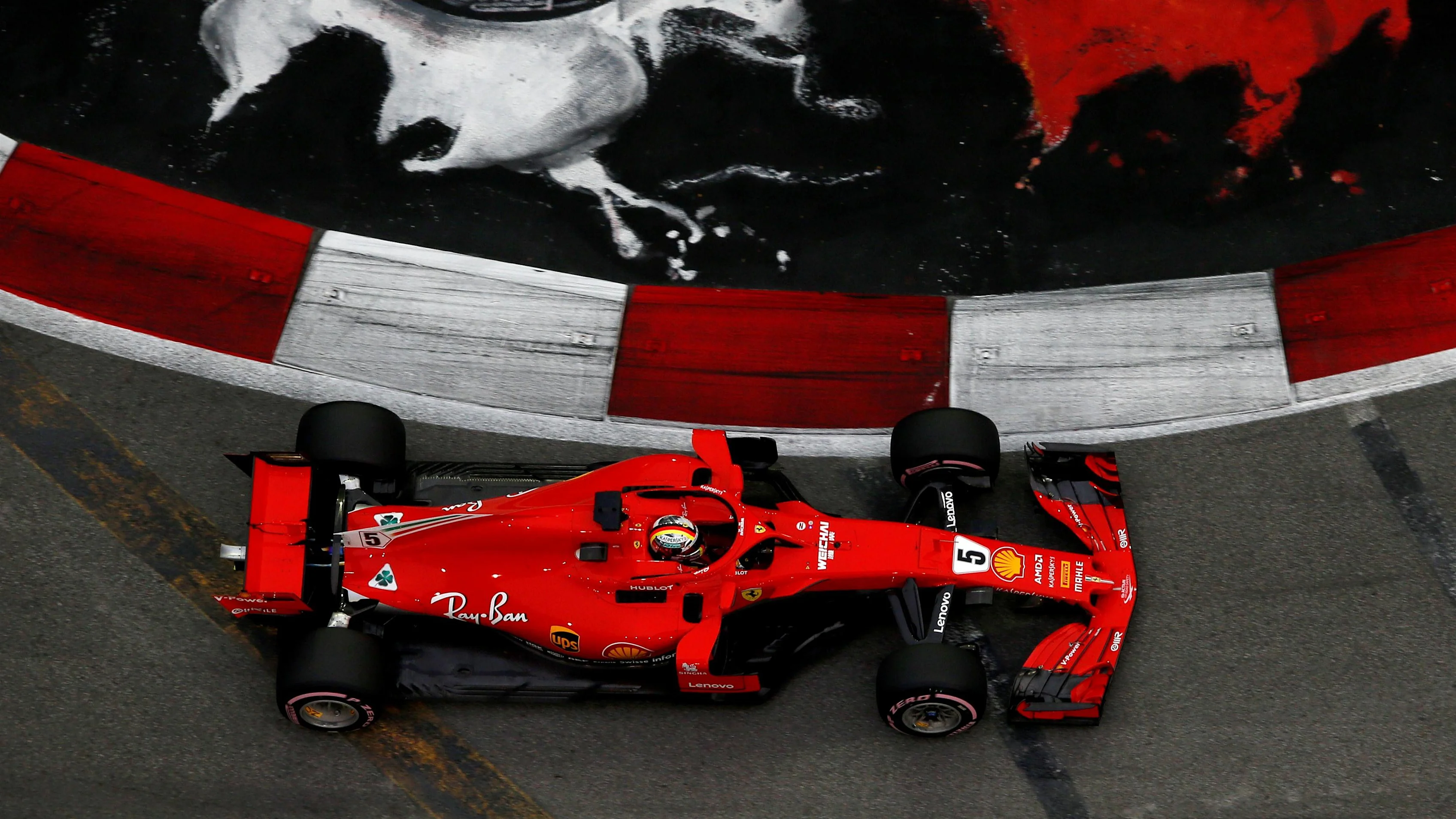 Sebastian Vettel, Ferrari SF71H at Formula One World Championship, Rd15, Singapore Grand Prix,