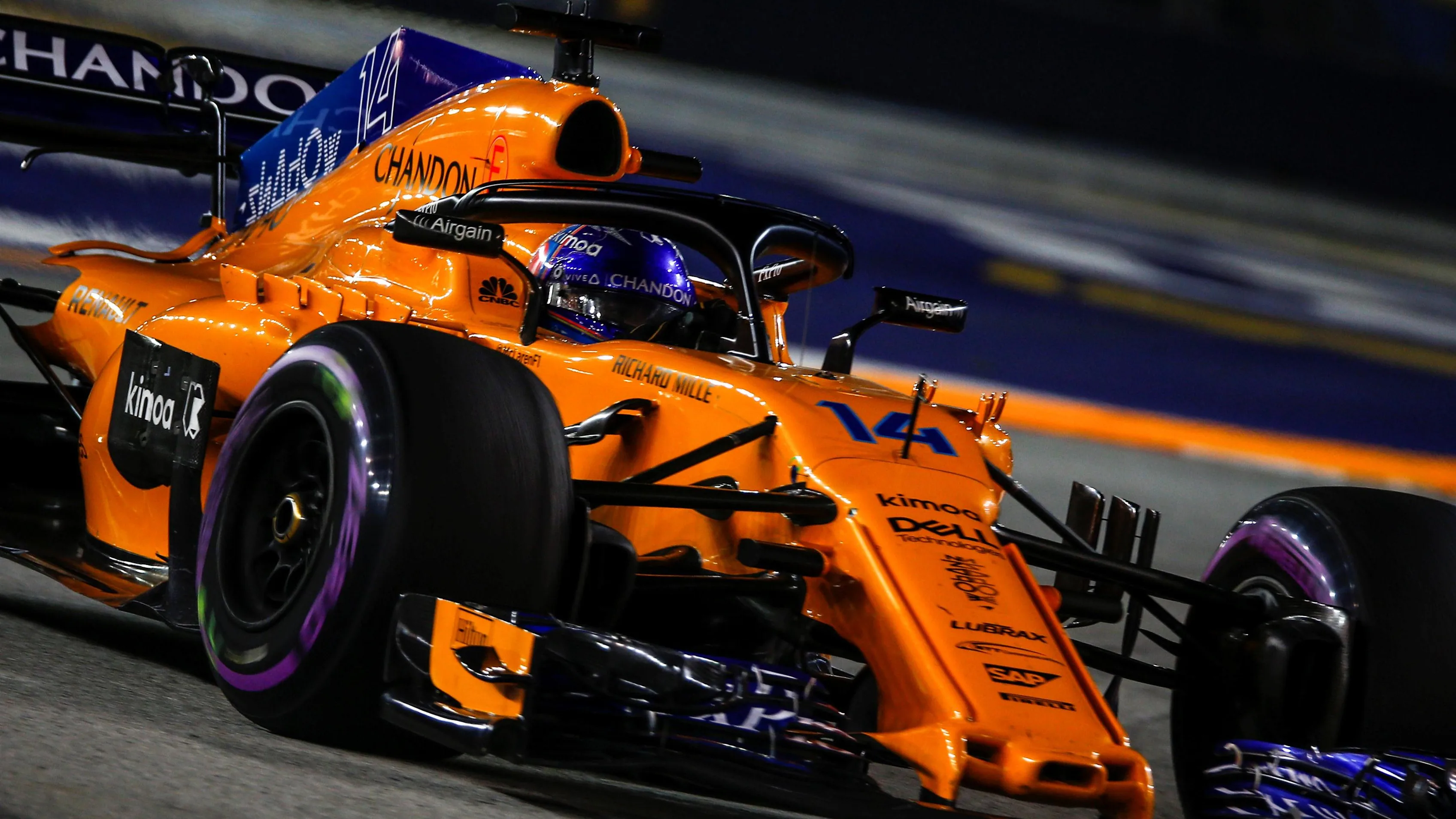Fernando Alonso, McLaren MCL33 at Formula One World Championship, Rd15, Singapore Grand Prix, Race,