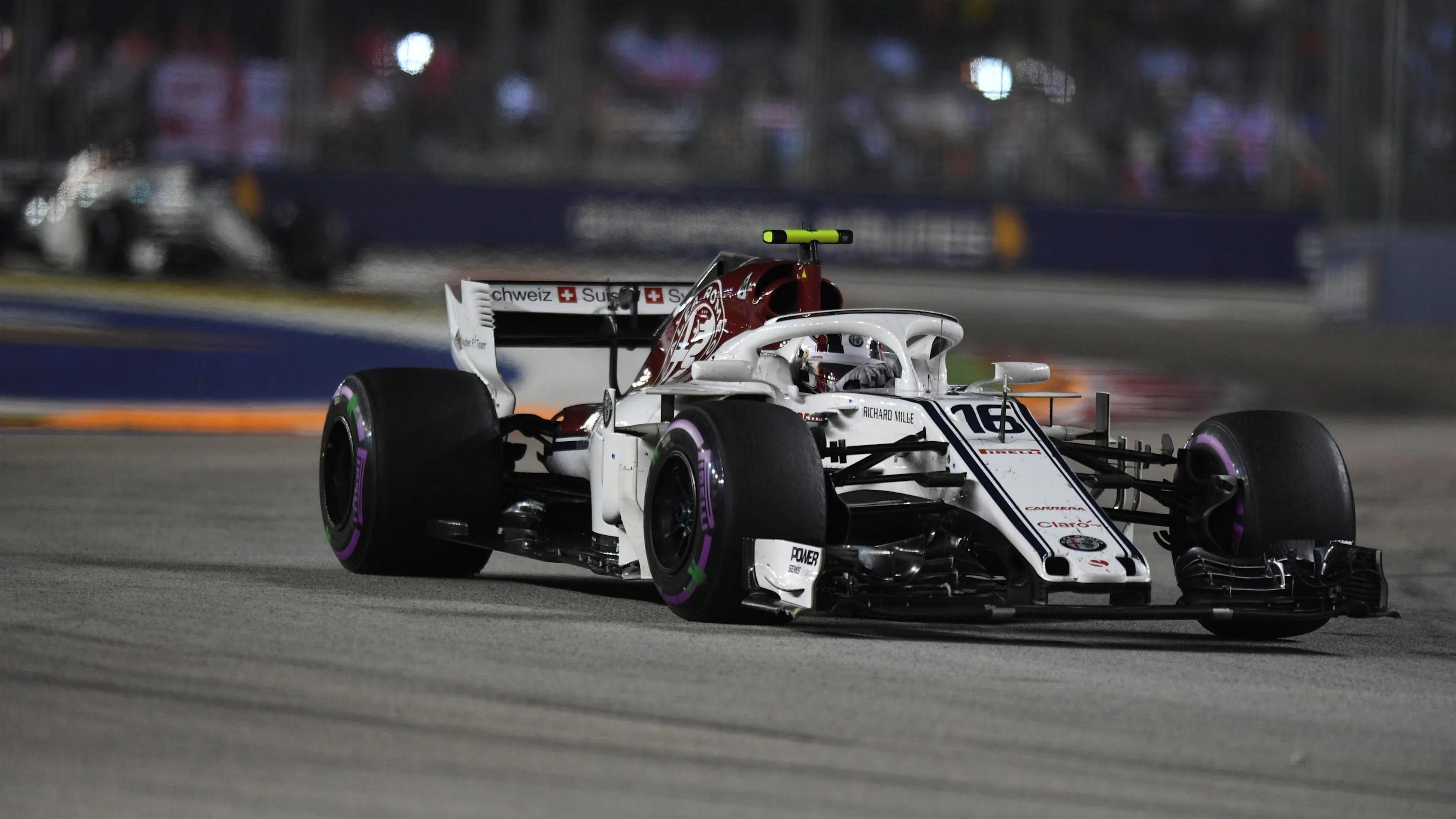 Charles Leclerc, Alfa Romeo Sauber C37 at Formula One World Championship, Rd15, Singapore Grand