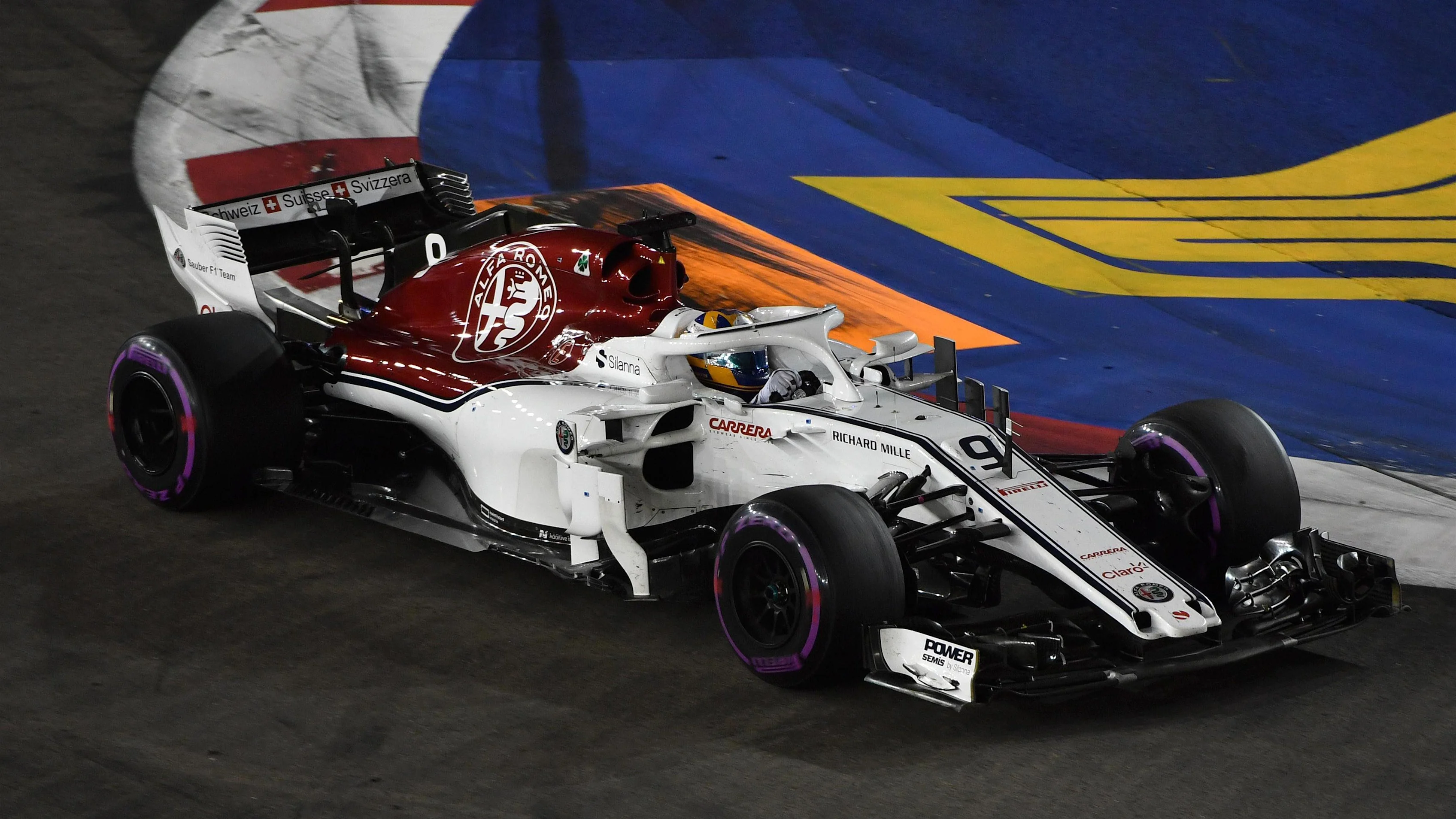 Marcus Ericsson, Alfa Romeo Sauber C37 at Formula One World Championship, Rd15, Singapore Grand