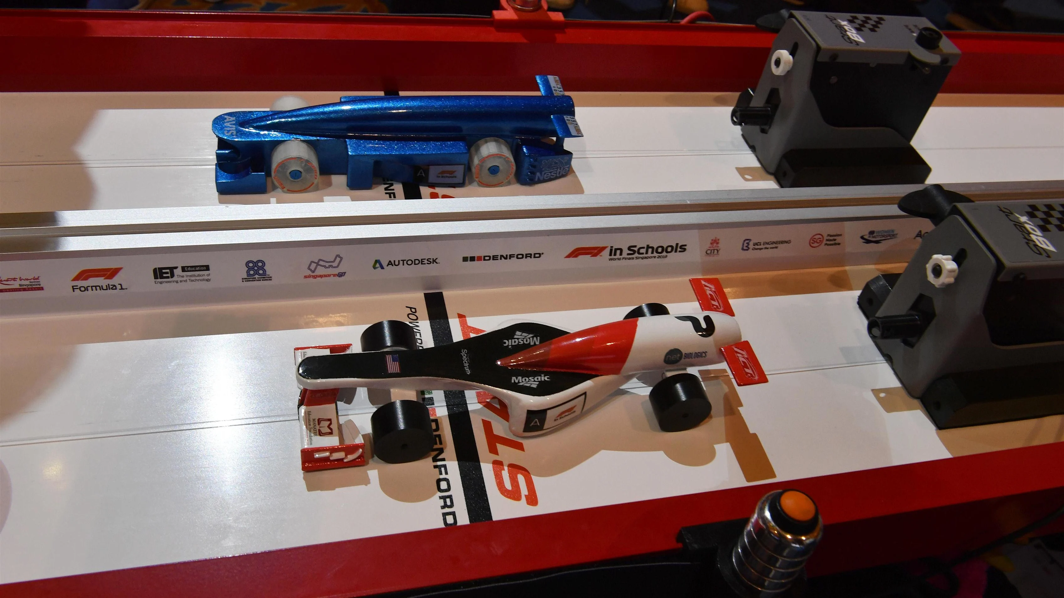 Cars at F1 in Schools World Finals, Resorts World Sentosa, Singapore, Tuesday 11 September