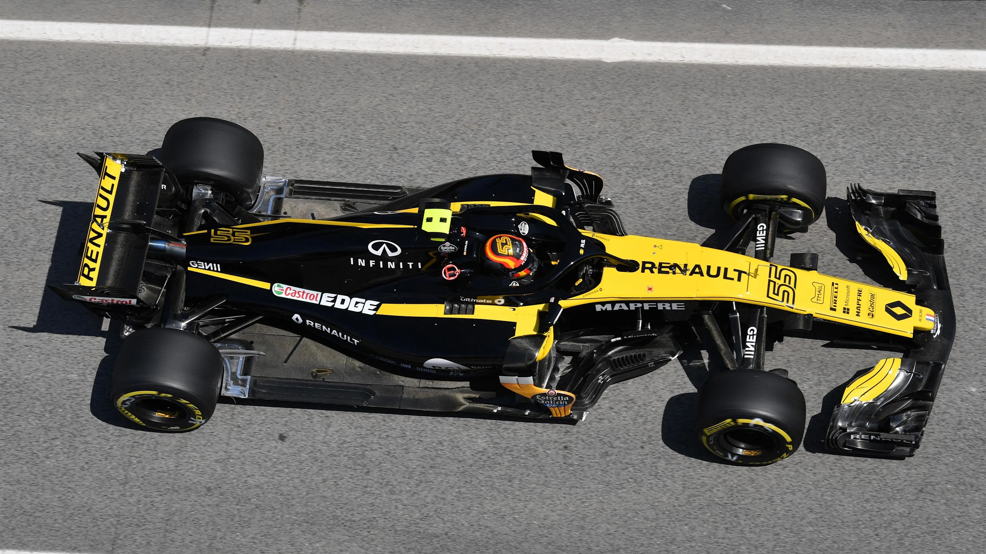Carlos Sainz (ESP) Renault Sport F1 Team RS18 at Formula One World Championship, Rd5, Spanish Grand Prix, Practice, Barcelona, Spain, Friday 11 May 2018. © Mark Sutton/Sutton Images