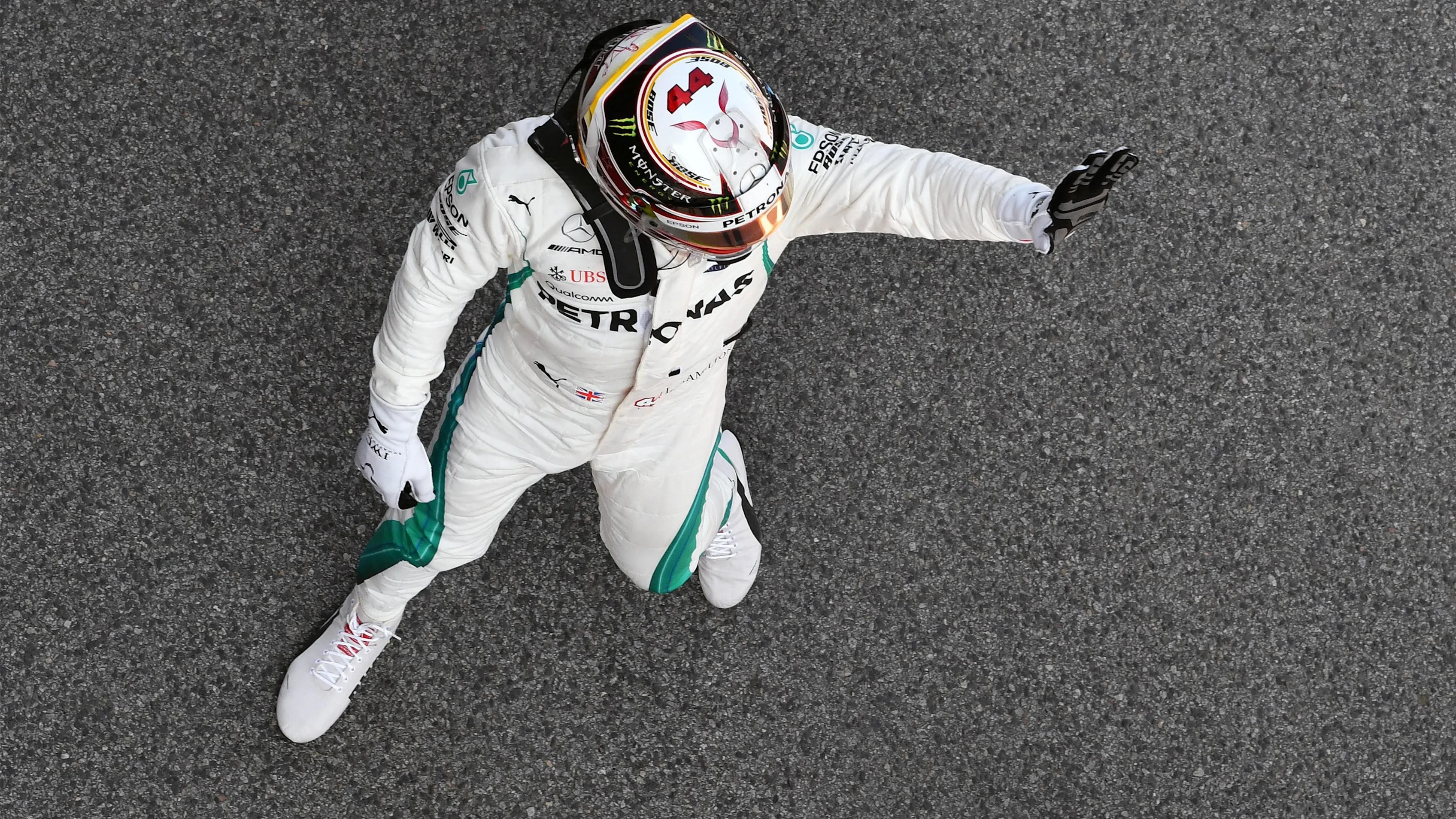 Lewis Hamilton (GBR) Mercedes-AMG F1 waves at Formula One World Championship, Rd5, Spanish Grand Prix, Practice, Barcelona, Spain, Friday 11 May 2018. © Mark Sutton/Sutton Images