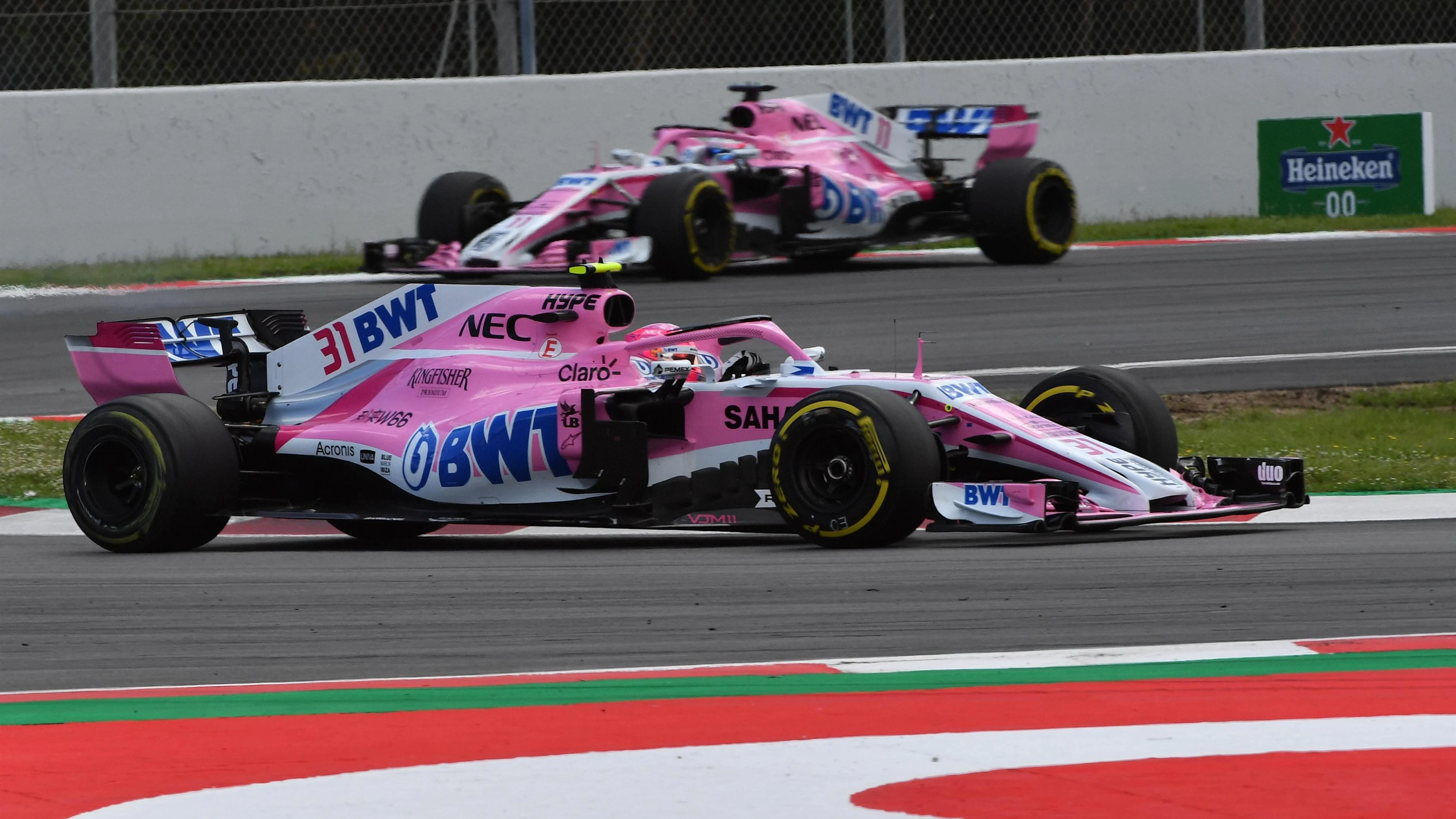 Esteban Ocon (FRA) Force India VJM11 at Formula One World Championship, Rd5, Spanish Grand Prix,