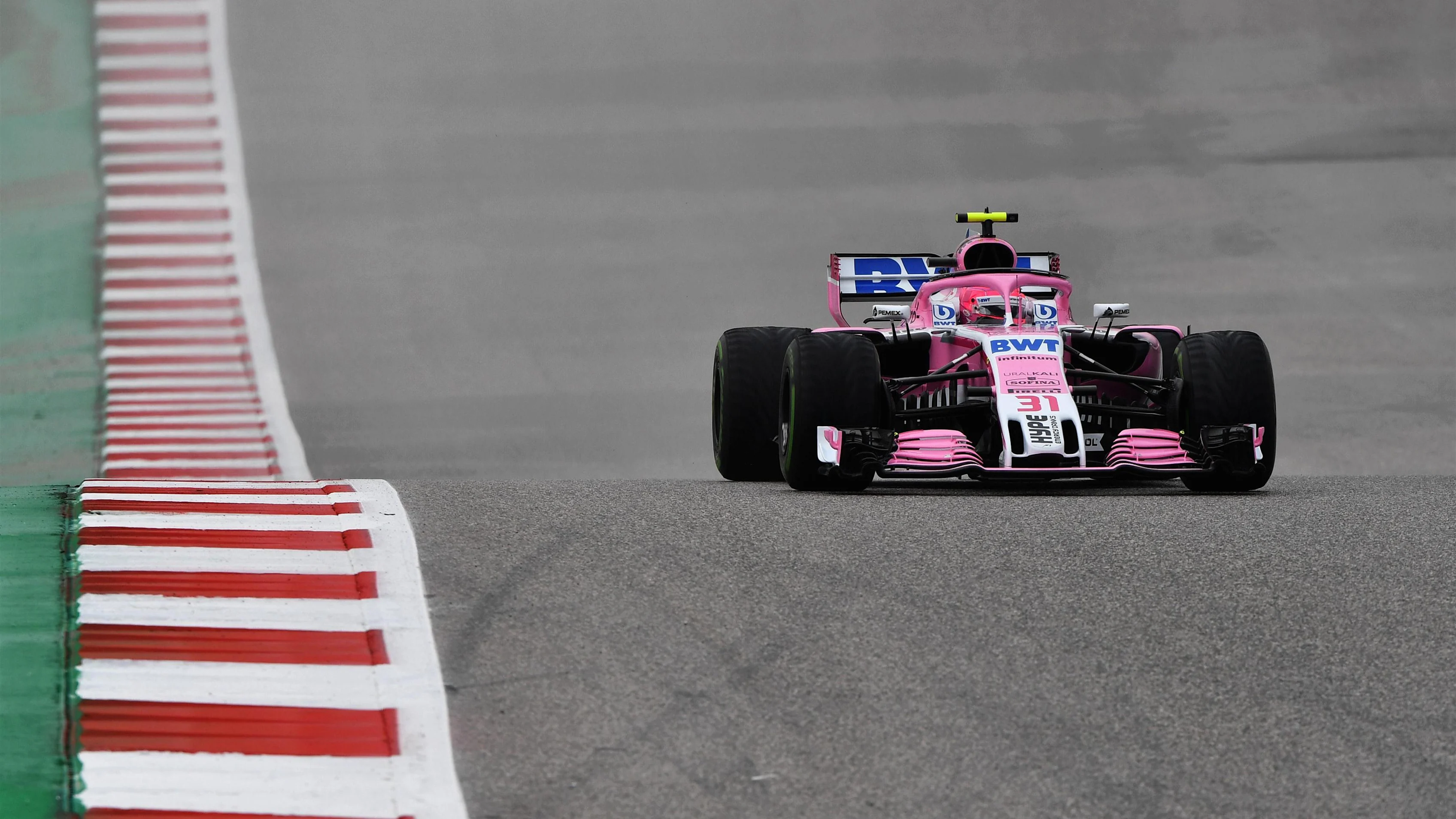 Esteban Ocon, Racing Point Force India VJM11 at Formula One World Championship, Rd18, United States