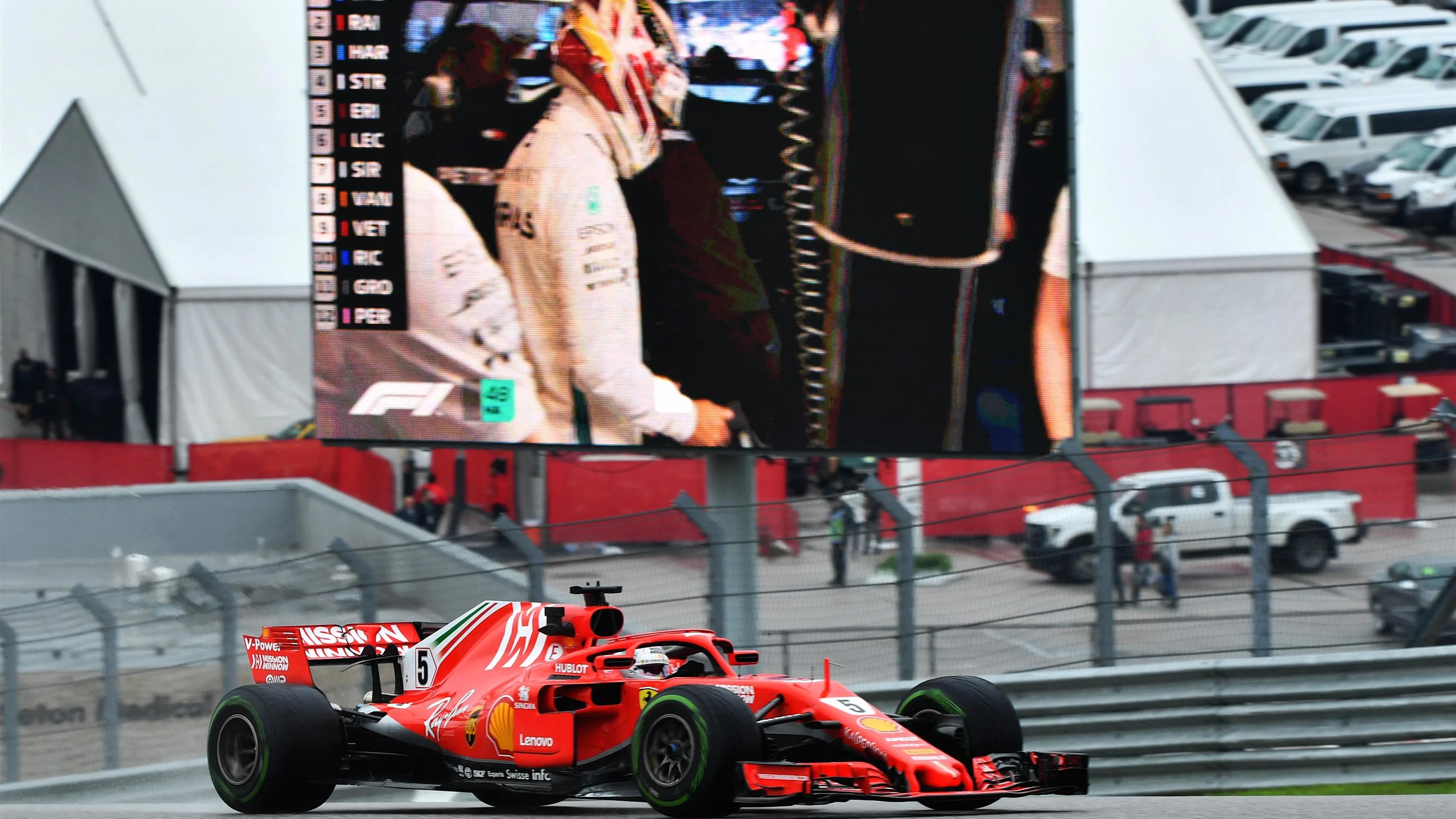 Sebastian Vettel, Ferrari SF71H at Formula One World Championship, Rd18, United States Grand Prix,