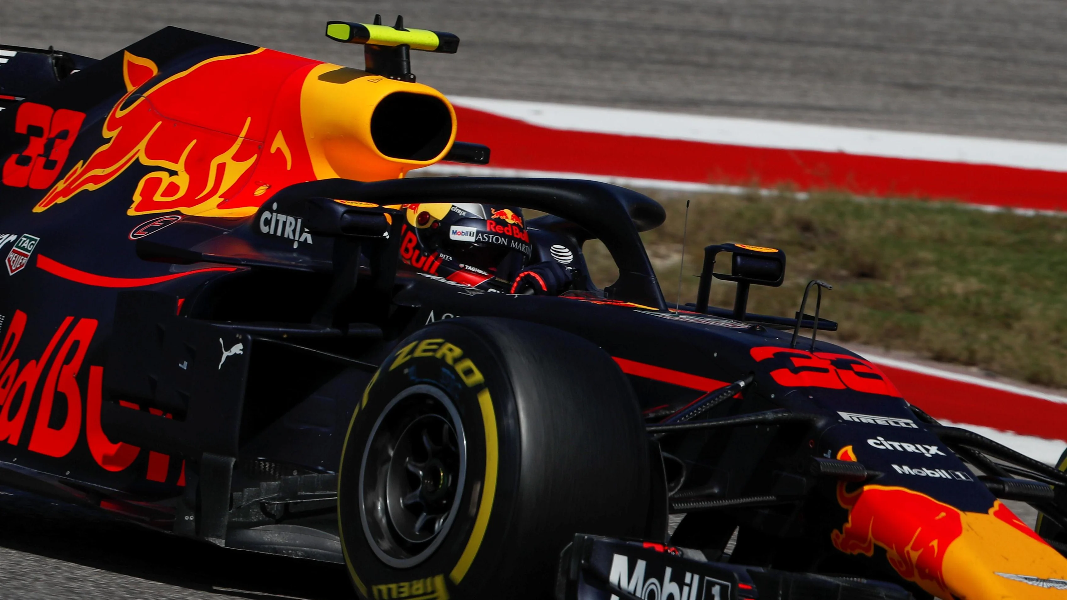 Max Verstappen, Red Bull Racing RB14 at Formula One World Championship, Rd18, United States Grand