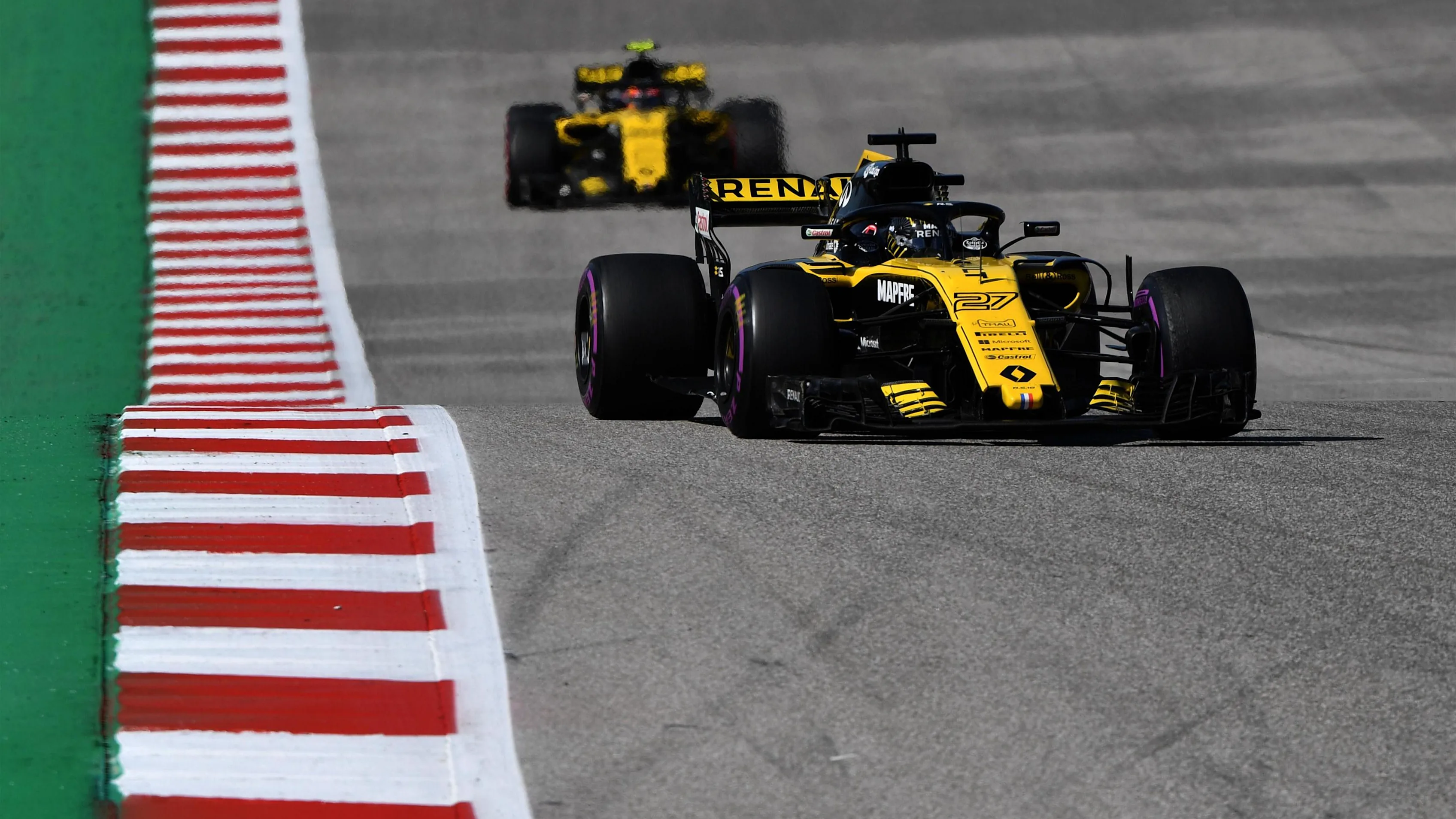 Nico Hulkenberg, Renault Sport F1 Team R.S. 18 and Carlos Sainz Jr, Renault Sport F1 Team R.S. 18