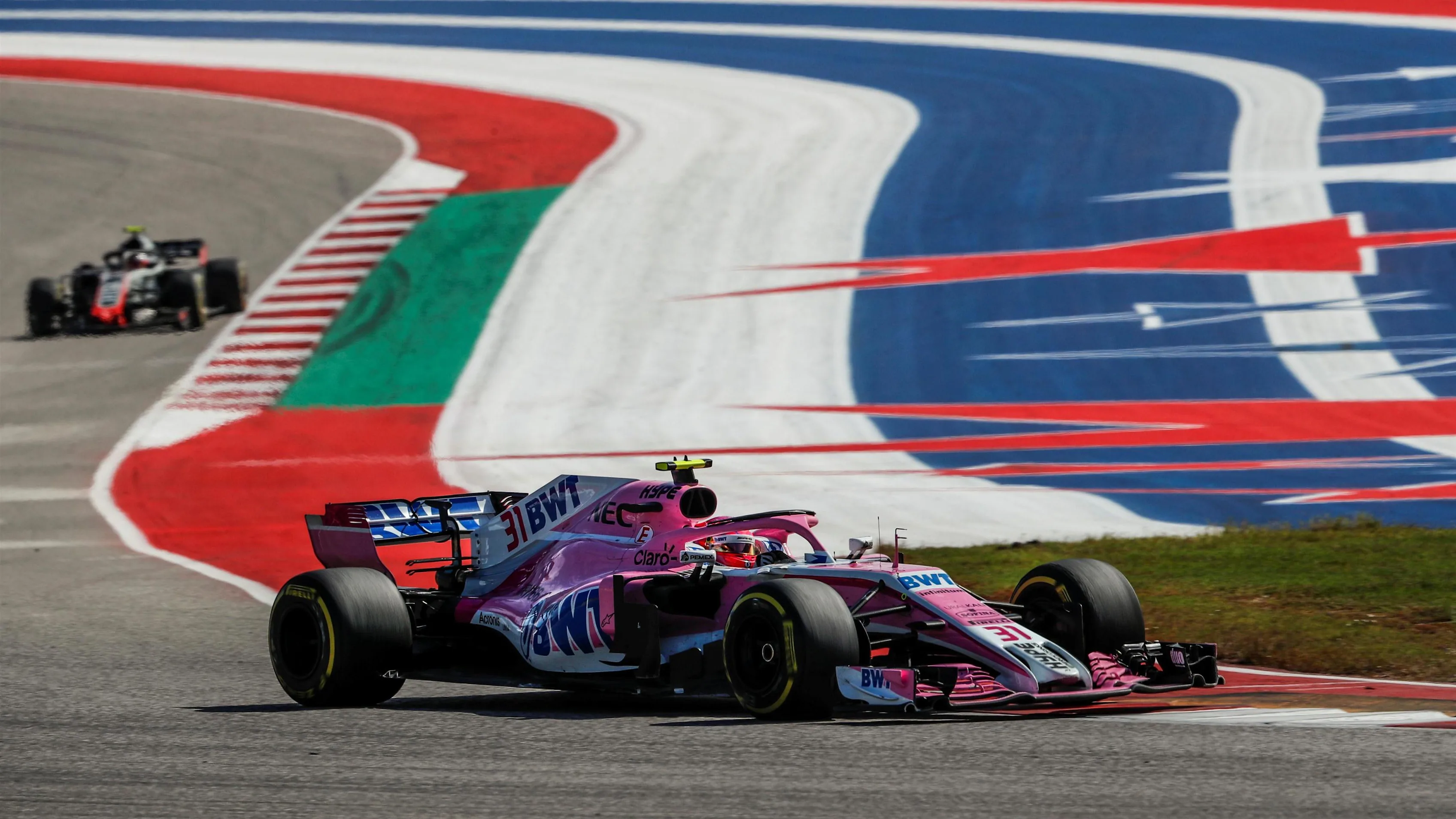 Esteban Ocon, Racing Point Force India VJM11 at Formula One World Championship, Rd18, United States