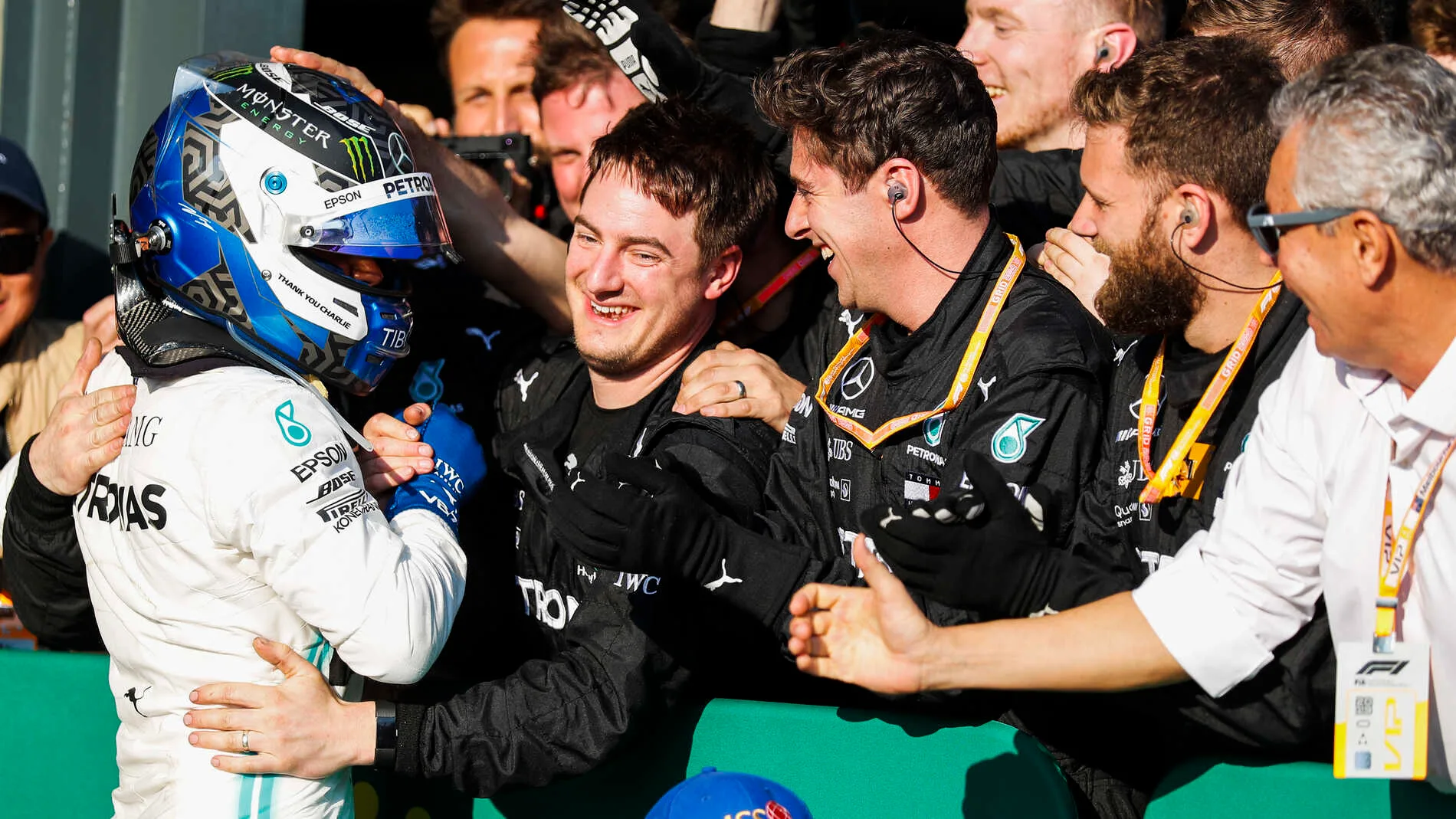 MELBOURNE GRAND PRIX CIRCUIT, AUSTRALIA - MARCH 17: Race winner Valtteri Bottas, Mercedes AMG F1
