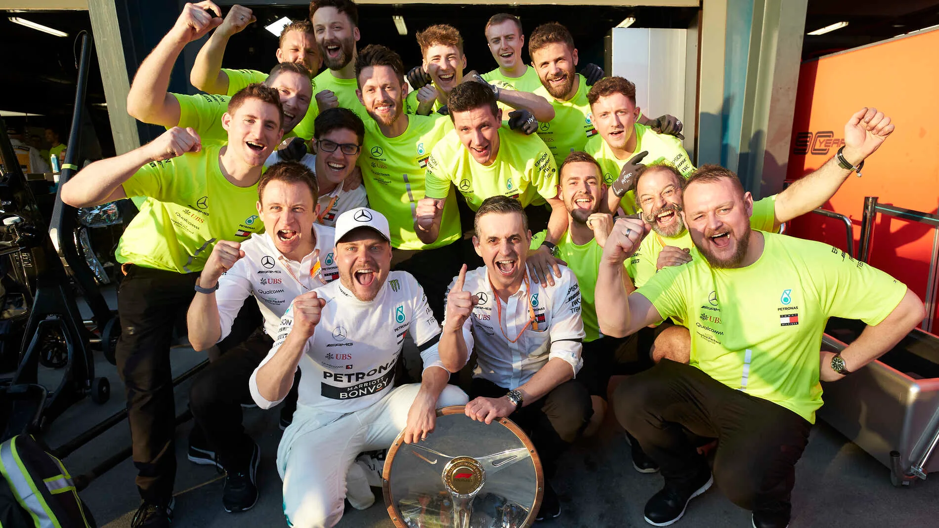 MELBOURNE GRAND PRIX CIRCUIT, AUSTRALIA - MARCH 17: Valtteri Bottas, Mercedes AMG F1, 1st position,