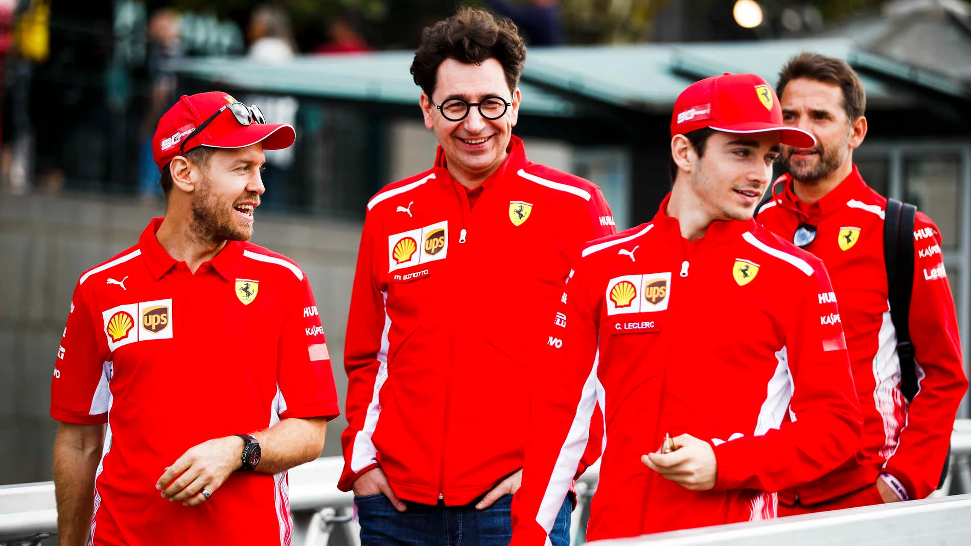 MELBOURNE GRAND PRIX CIRCUIT, AUSTRALIA - MARCH 13: Sebastian Vettel, Ferrari, Mattia Binotto, Team
