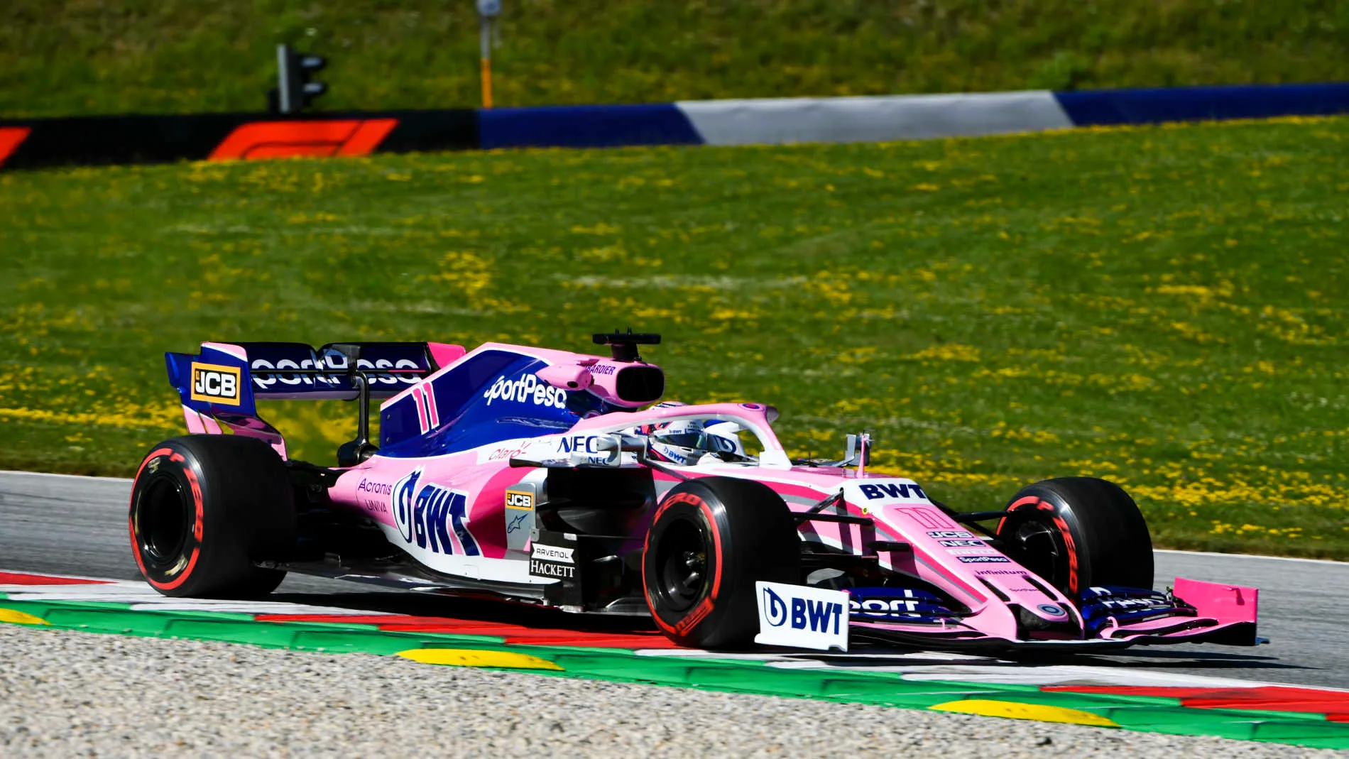 RED BULL RING, AUSTRIA - JUNE 28: Sergio Perez, Racing Point RP19 during the Austrian GP at Red Bull Ring on June 28, 2019 in Red Bull Ring, Austria. (Photo by Mark Sutton / Sutton Images)