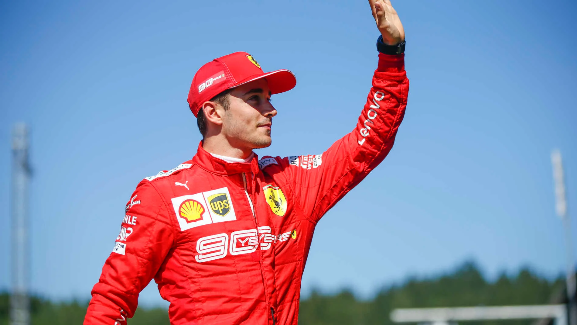 RED BULL RING, AUSTRIA - JUNE 29: Pole man Charles Leclerc, Ferrari, celebrates during the Austrian