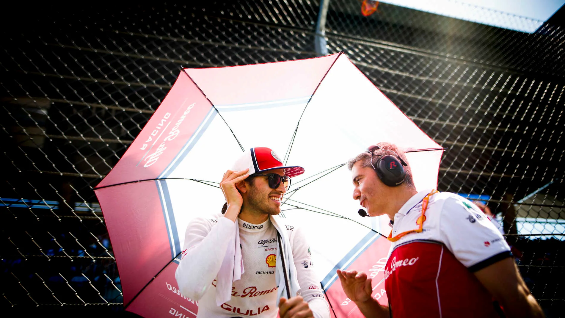 RED BULL RING, AUSTRIA - JUNE 30: Antonio Giovinazzi, Alfa Romeo Racing on the grid during the