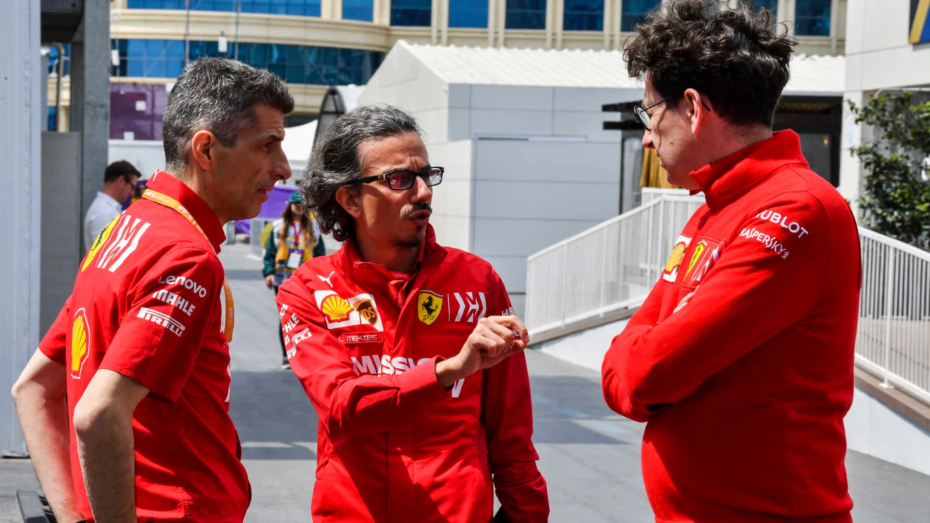 BAKU CITY CIRCUIT, AZERBAIJAN - APRIL 25: Laurent Mekies, Sporting Director, Ferrari and Mattia