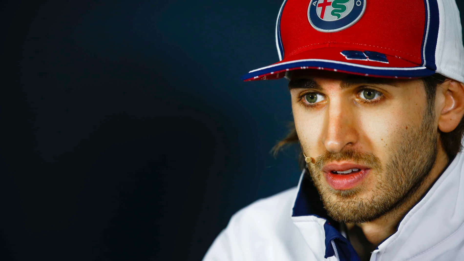 BAKU CITY CIRCUIT, AZERBAIJAN - APRIL 25: Antonio Giovinazzi, Alfa Romeo Racing in Press Conference during the Azerbaijan GP at Baku City Circuit on April 25, 2019 in Baku City Circuit, Azerbaijan. (Photo by Andy Hone / LAT Images)