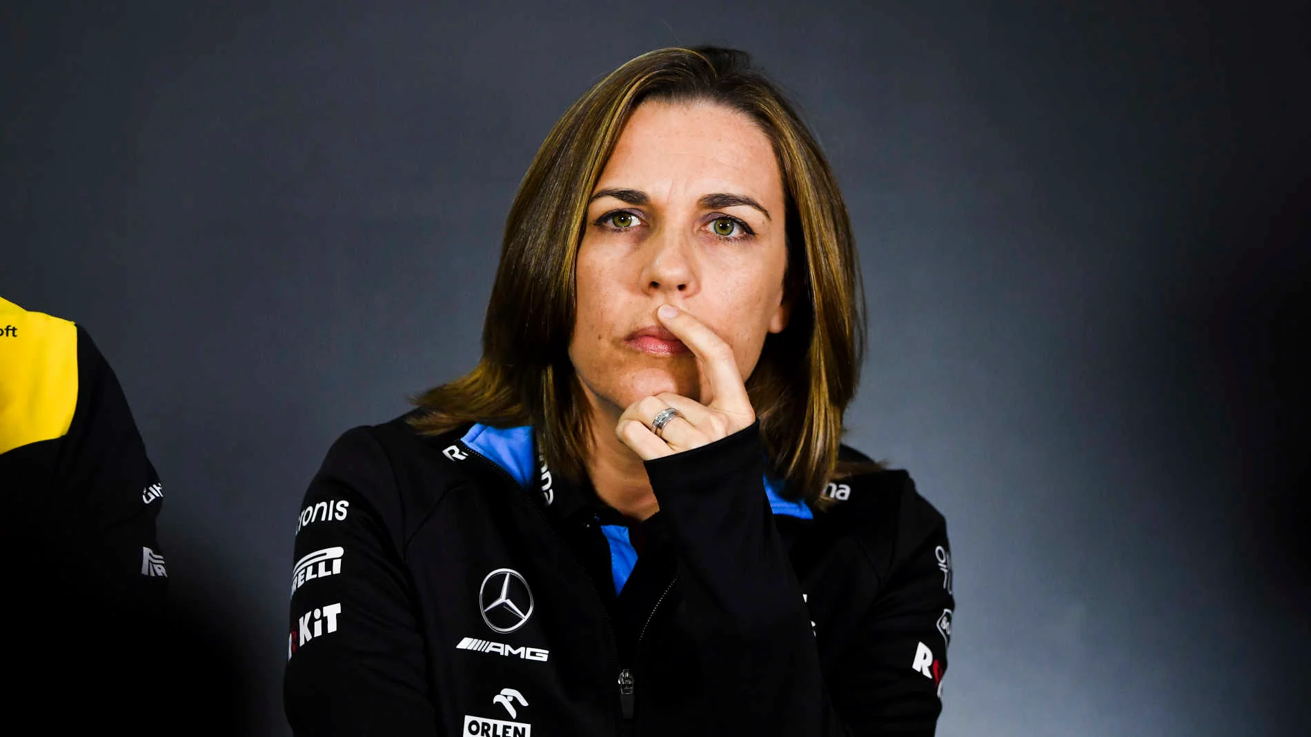BAKU CITY CIRCUIT, AZERBAIJAN - APRIL 26: Claire Williams, Deputy Team Principal, Williams Racing In the Press Conference during the Azerbaijan GP at Baku City Circuit on April 26, 2019 in Baku City Circuit, Azerbaijan. (Photo by Simon Galloway / Sutton Images)
