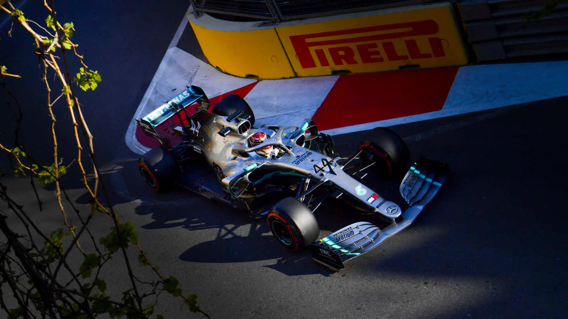 BAKU CITY CIRCUIT, AZERBAIJAN - APRIL 26: Lewis Hamilton, Mercedes AMG F1 W10 during the Azerbaijan