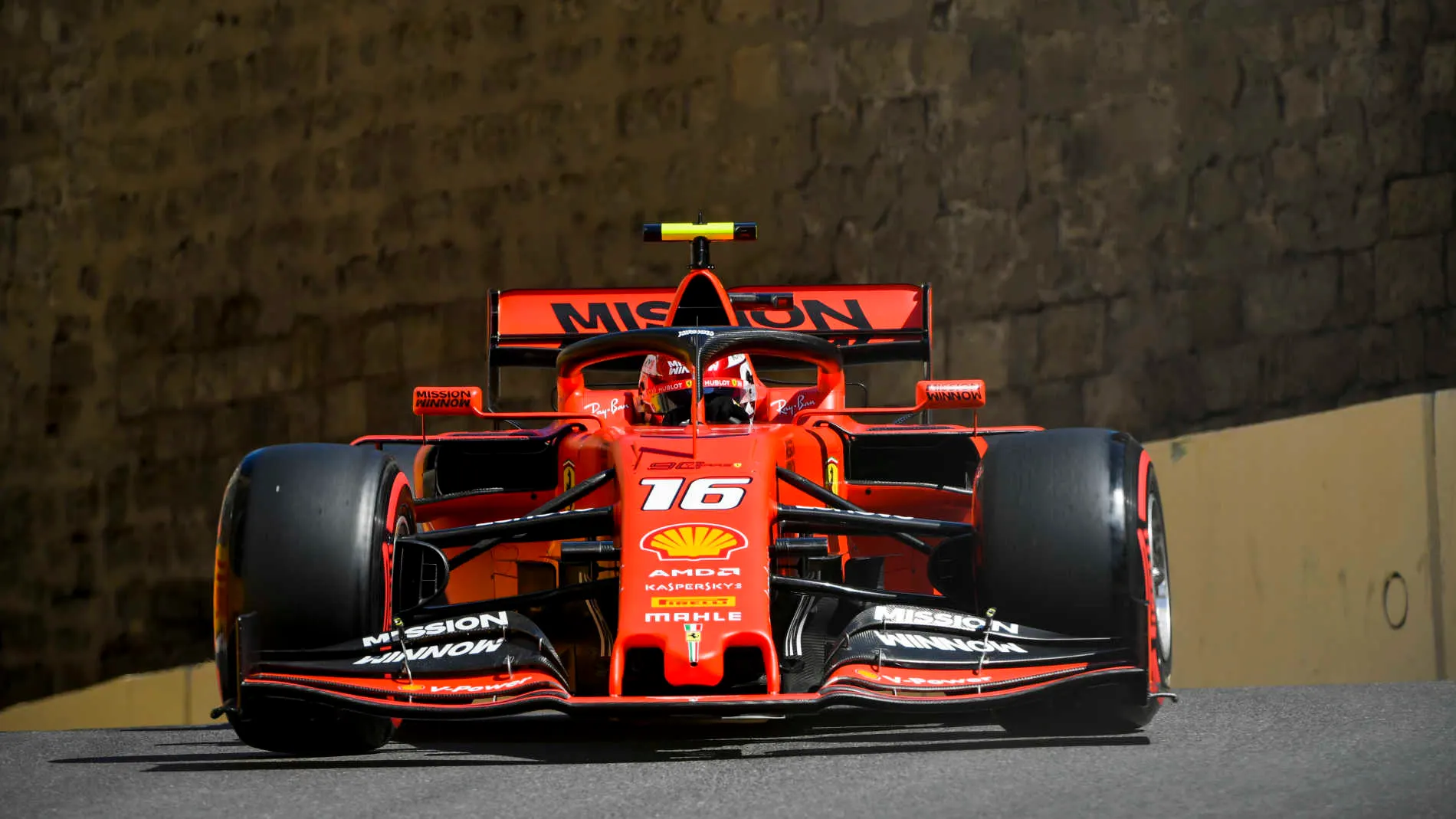 BAKU CITY CIRCUIT, AZERBAIJAN - APRIL 27: Charles Leclerc, Ferrari SF90 during the Azerbaijan GP at
