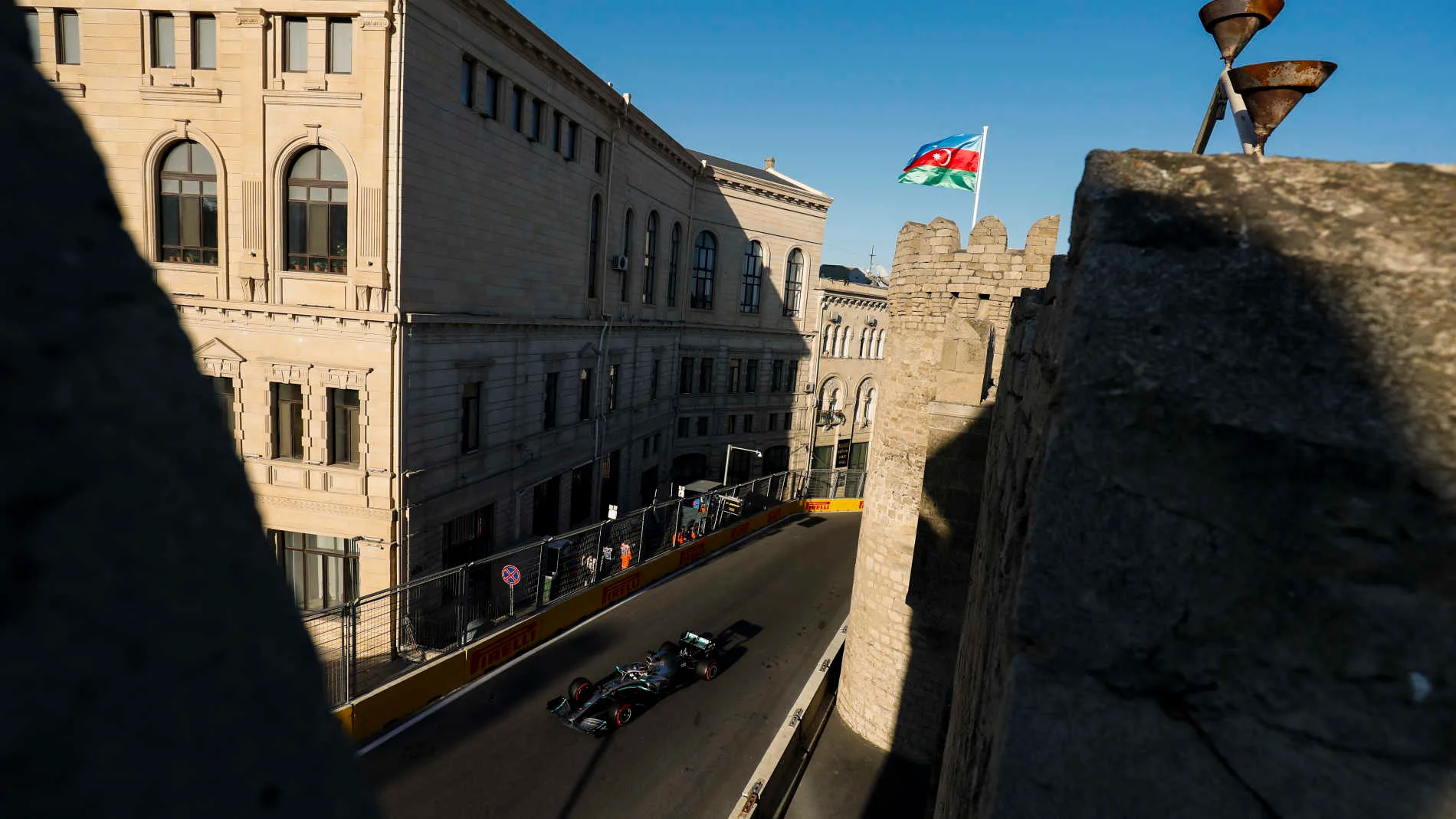 BAKU CITY CIRCUIT, AZERBAIJAN - APRIL 27: Lewis Hamilton, Mercedes AMG F1 W10 during the Azerbaijan