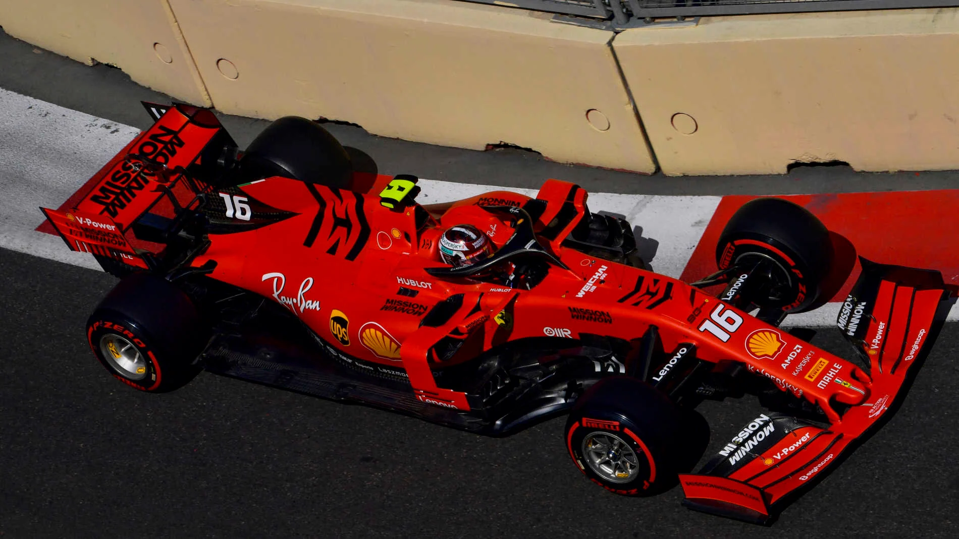 BAKU CITY CIRCUIT, AZERBAIJAN - APRIL 27: Charles Leclerc, Ferrari SF90 during the Azerbaijan GP at