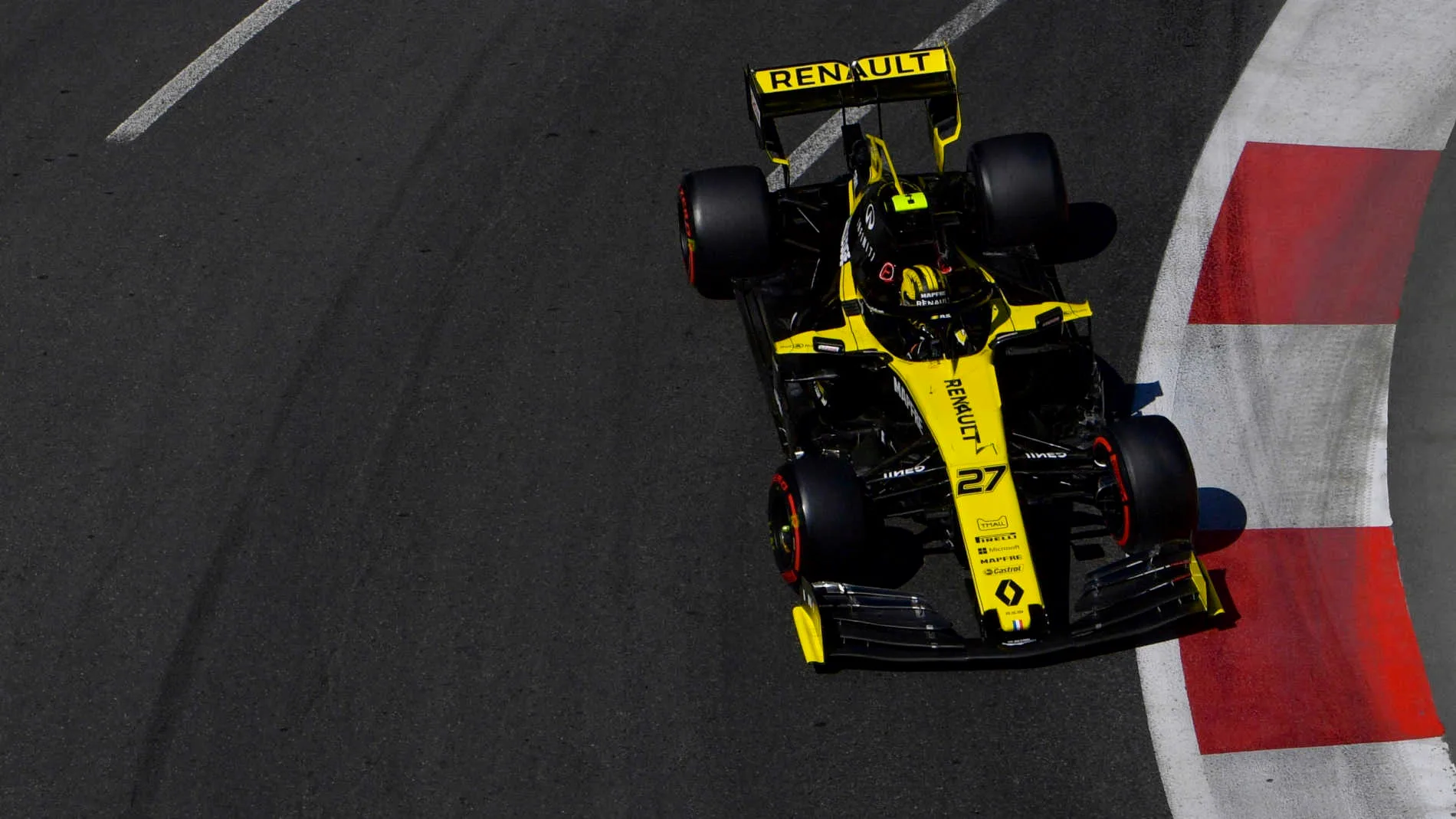 BAKU CITY CIRCUIT, AZERBAIJAN - APRIL 27: Nico Hulkenberg, Renault R.S. 19 during the Azerbaijan GP
