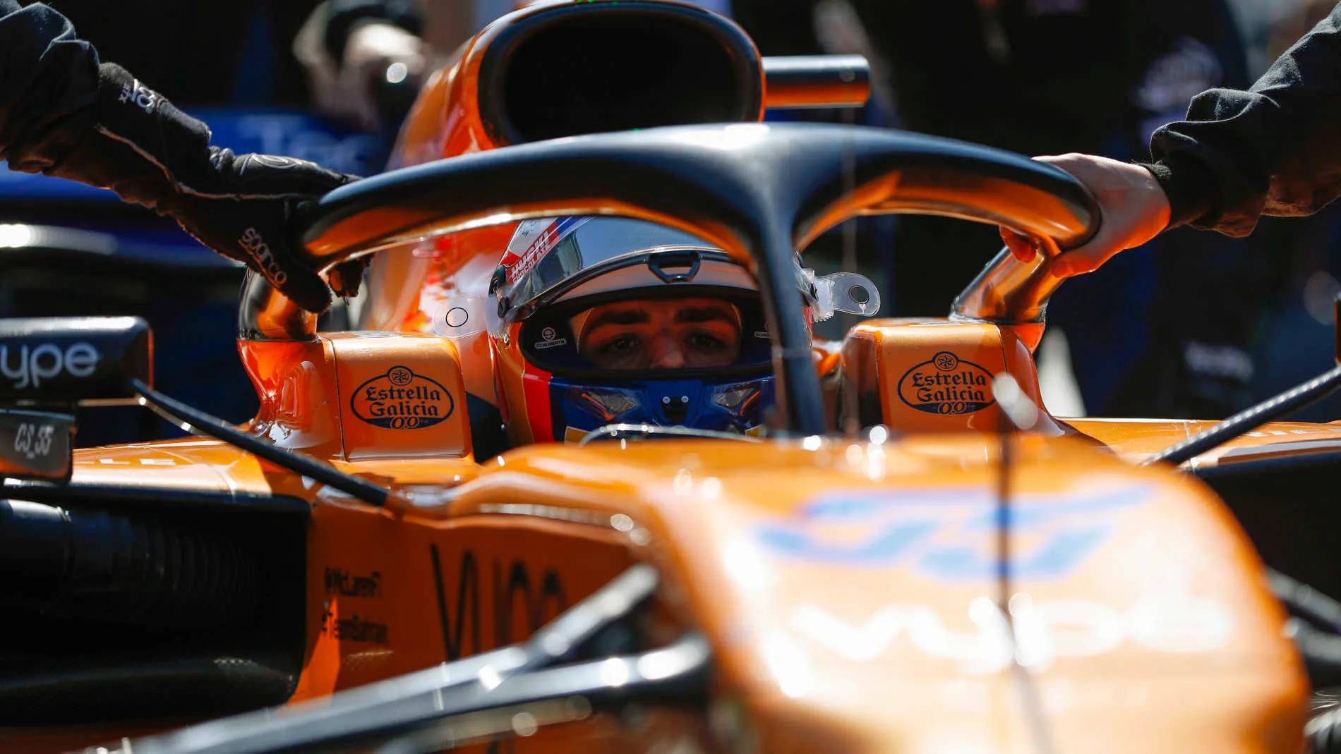 BAKU CITY CIRCUIT, AZERBAIJAN - APRIL 28: Carlos Sainz Jr, McLaren during the Azerbaijan GP at Baku