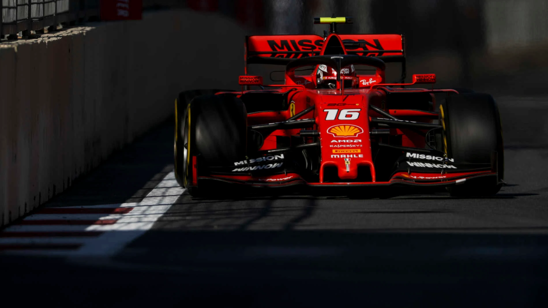BAKU CITY CIRCUIT, AZERBAIJAN - APRIL 28: Charles Leclerc, Ferrari SF90 during the Azerbaijan GP at